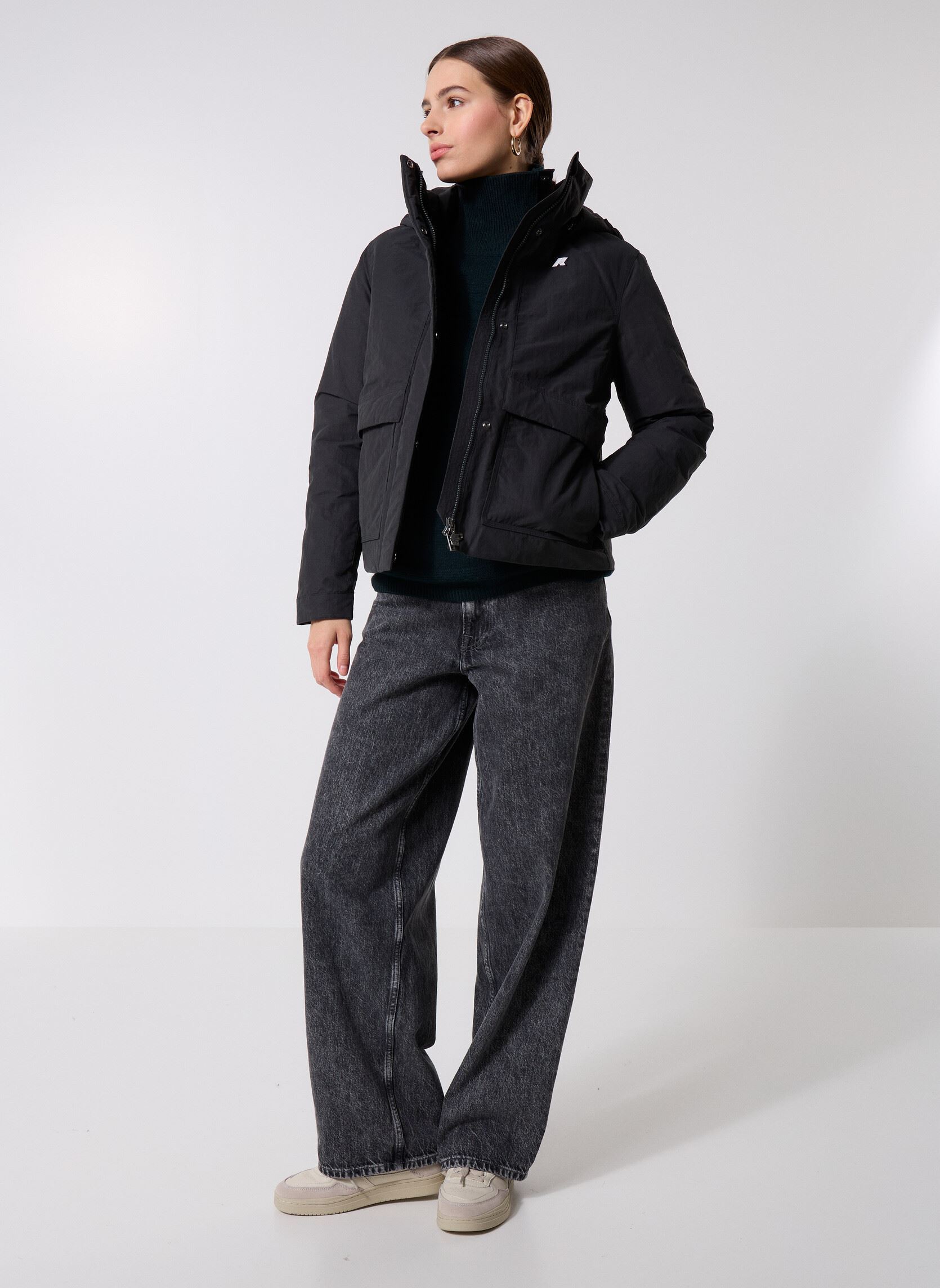 Regenjacken Kali Warm Cotton Nylon damen schwarz K-Way Regenjacken Kali Warm Cotton Nylon damen schwarz BLACK PURE