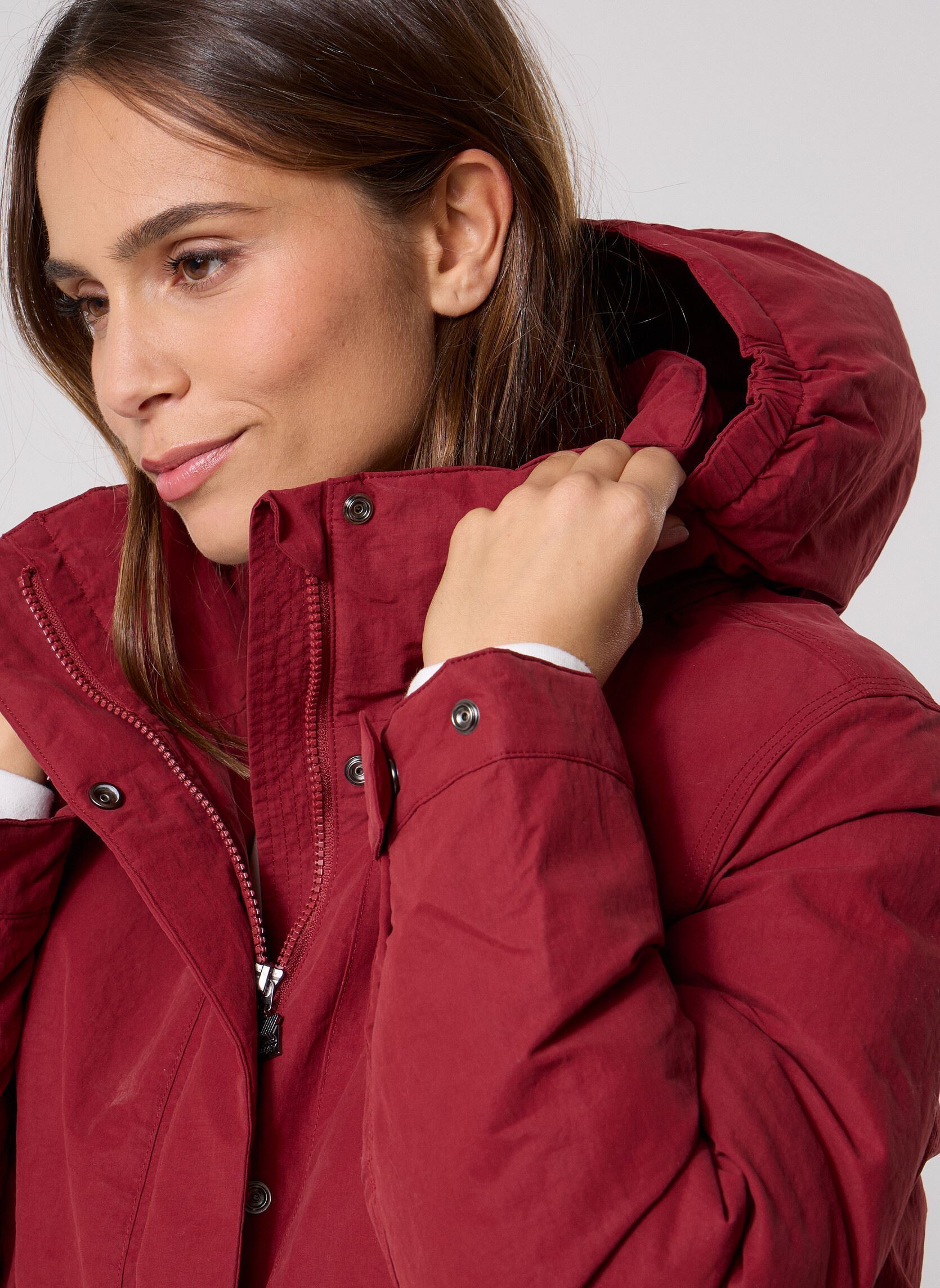 Regenjacken Kali Warm Cotton Nylon damen rot K-Way Regenjacken Kali Warm Cotton Nylon damen rot RED SYRAH