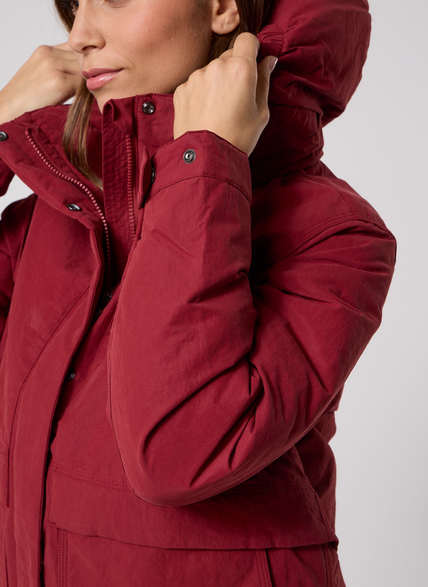 Regenjacken Kali Warm Cotton Nylon damen rot K-Way Regenjacken Kali Warm Cotton Nylon damen rot RED SYRAH