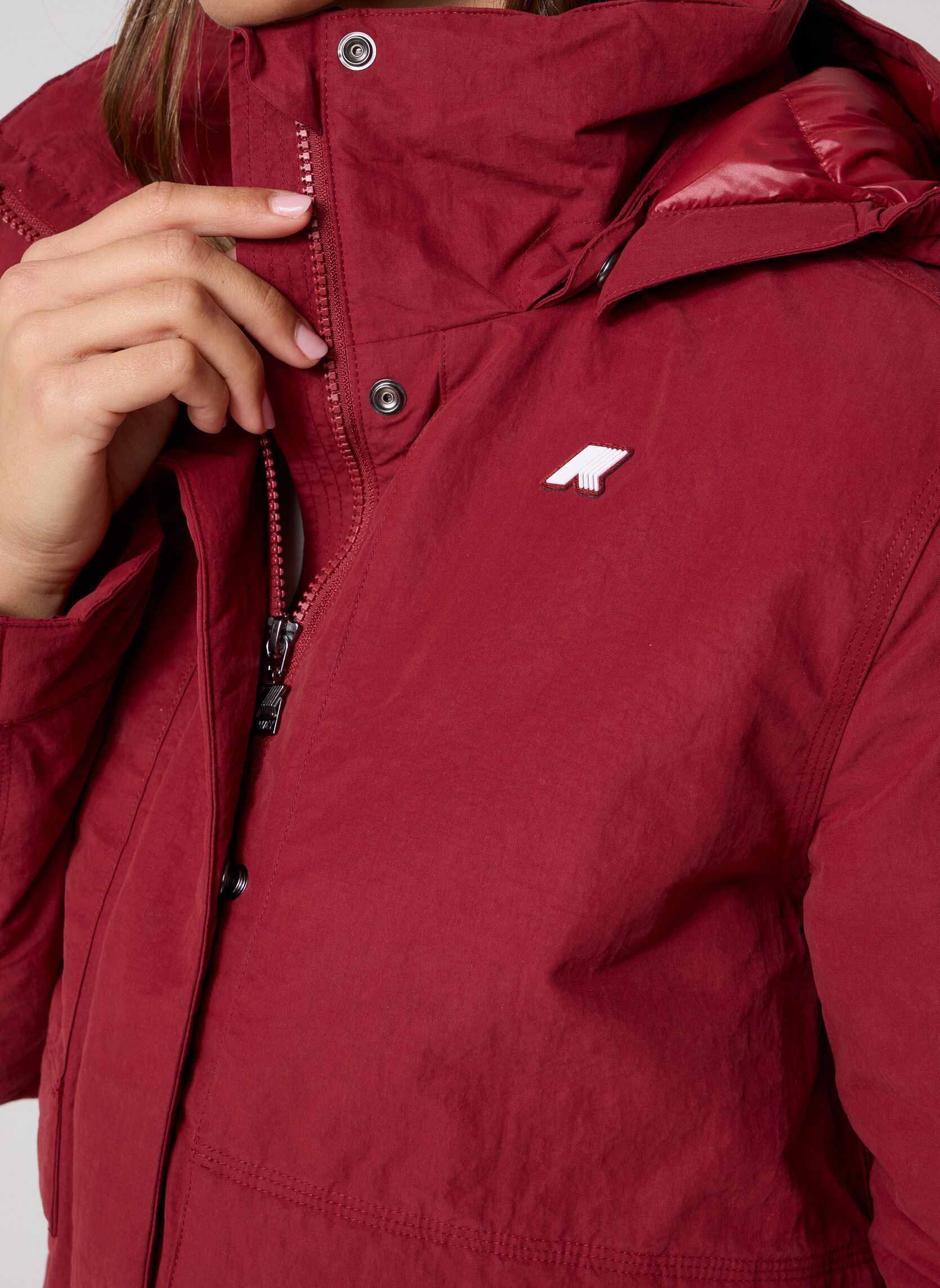 Regenjacken Kali Warm Cotton Nylon damen rot K-Way Regenjacken Kali Warm Cotton Nylon damen rot RED SYRAH