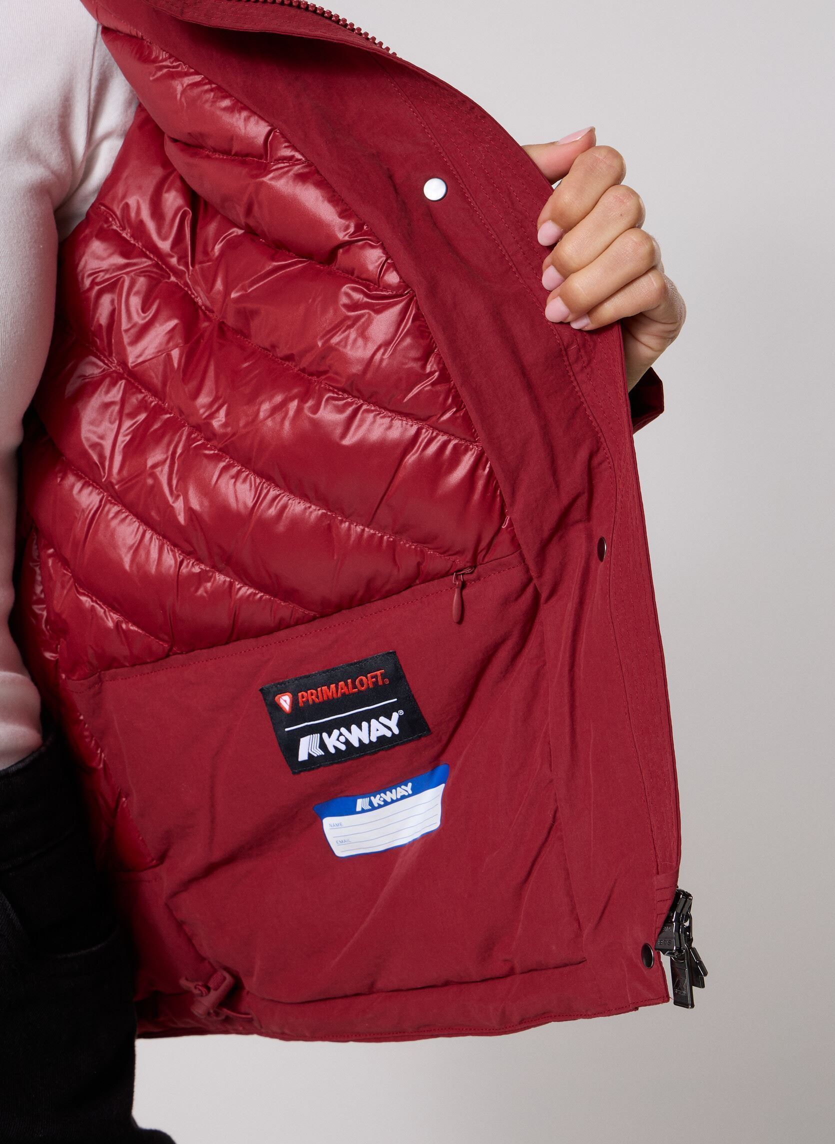 Regenjacken Kali Warm Cotton Nylon damen rot K-Way Regenjacken Kali Warm Cotton Nylon damen rot RED SYRAH