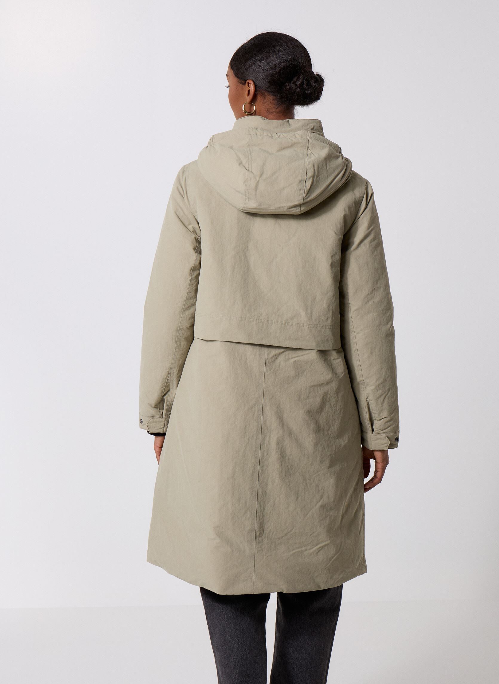Regenjassen Kalisha Warm Cotton Nylon dames bruin K-Way Regenjassen Kalisha Warm Cotton Nylon dames bruin GREEN OAK