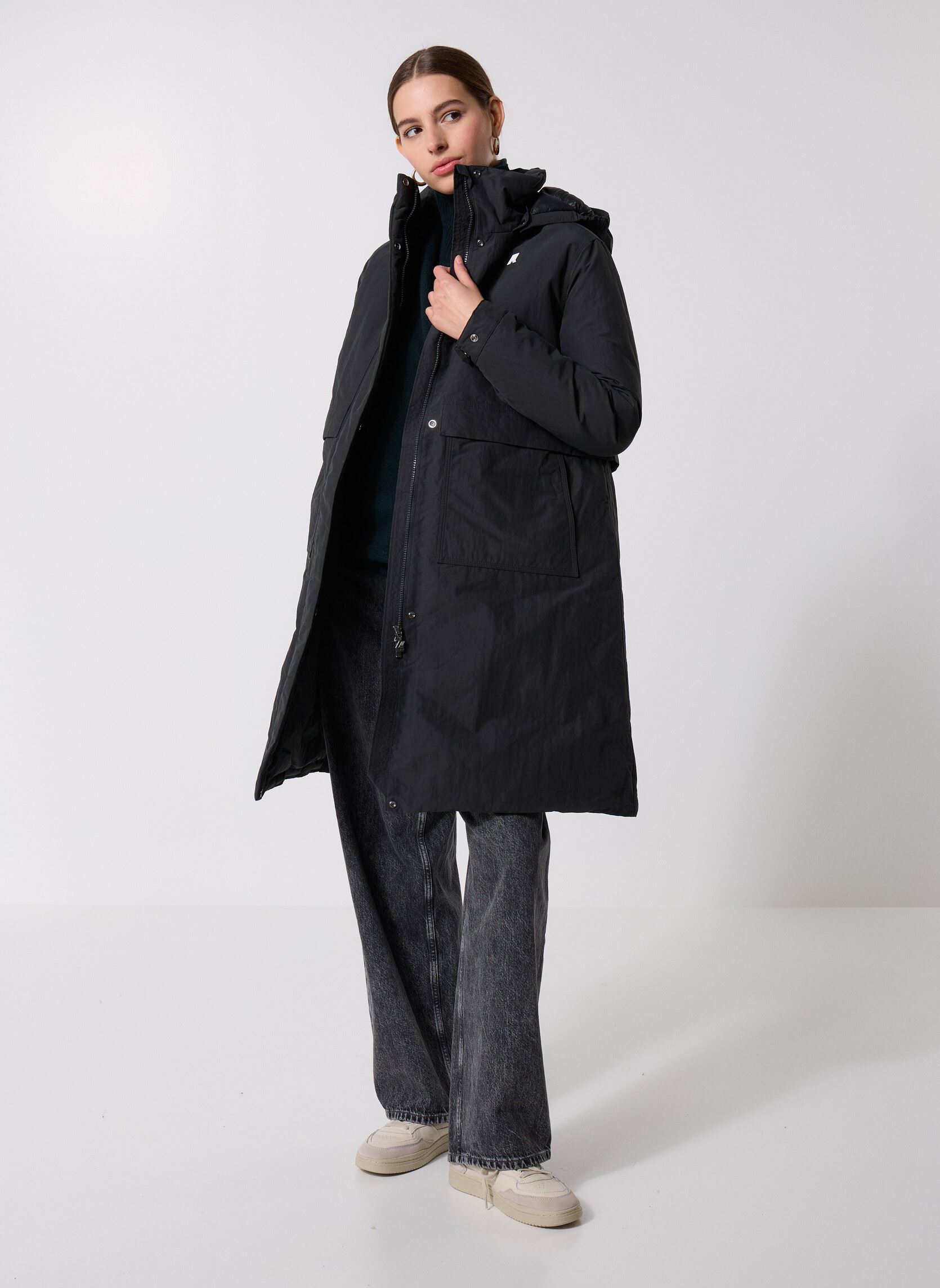 Regenjassen Kalisha Warm Cotton Nylon dames zwart K-Way Regenjassen Kalisha Warm Cotton Nylon dames zwart BLACK PURE