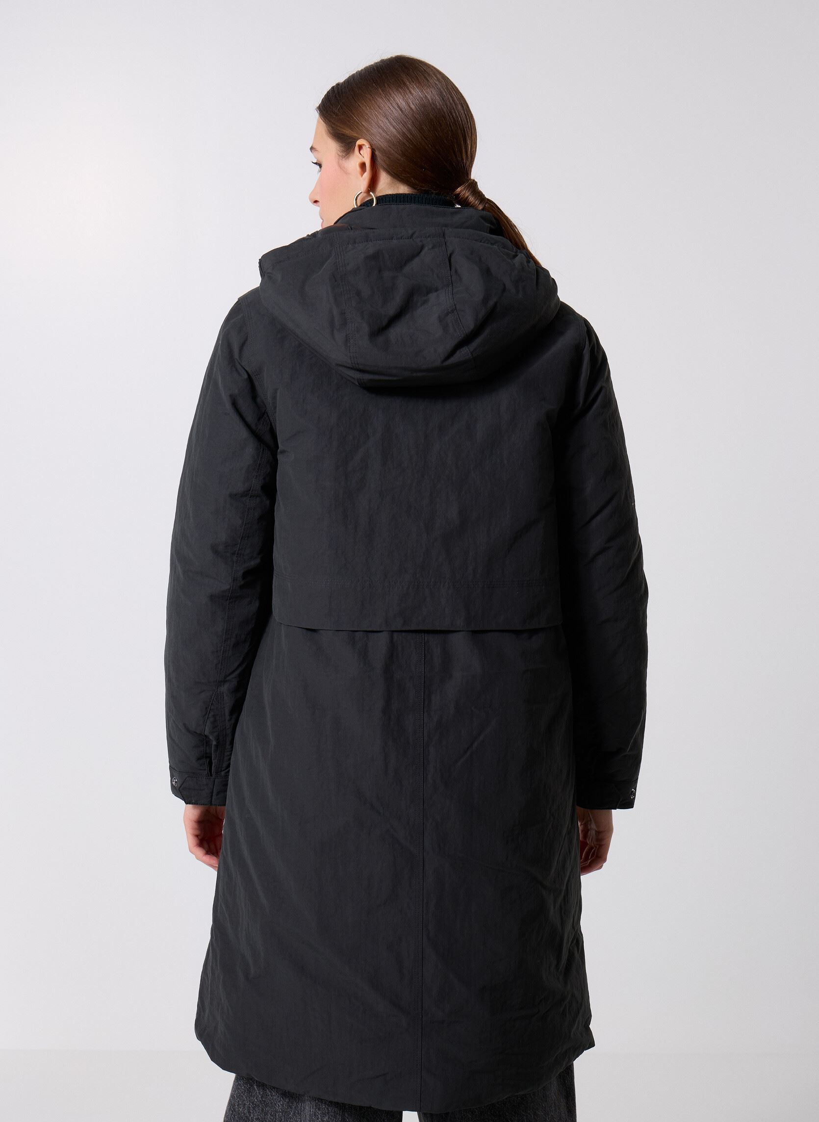 Regenjassen Kalisha Warm Cotton Nylon dames zwart K-Way Regenjassen Kalisha Warm Cotton Nylon dames zwart BLACK PURE