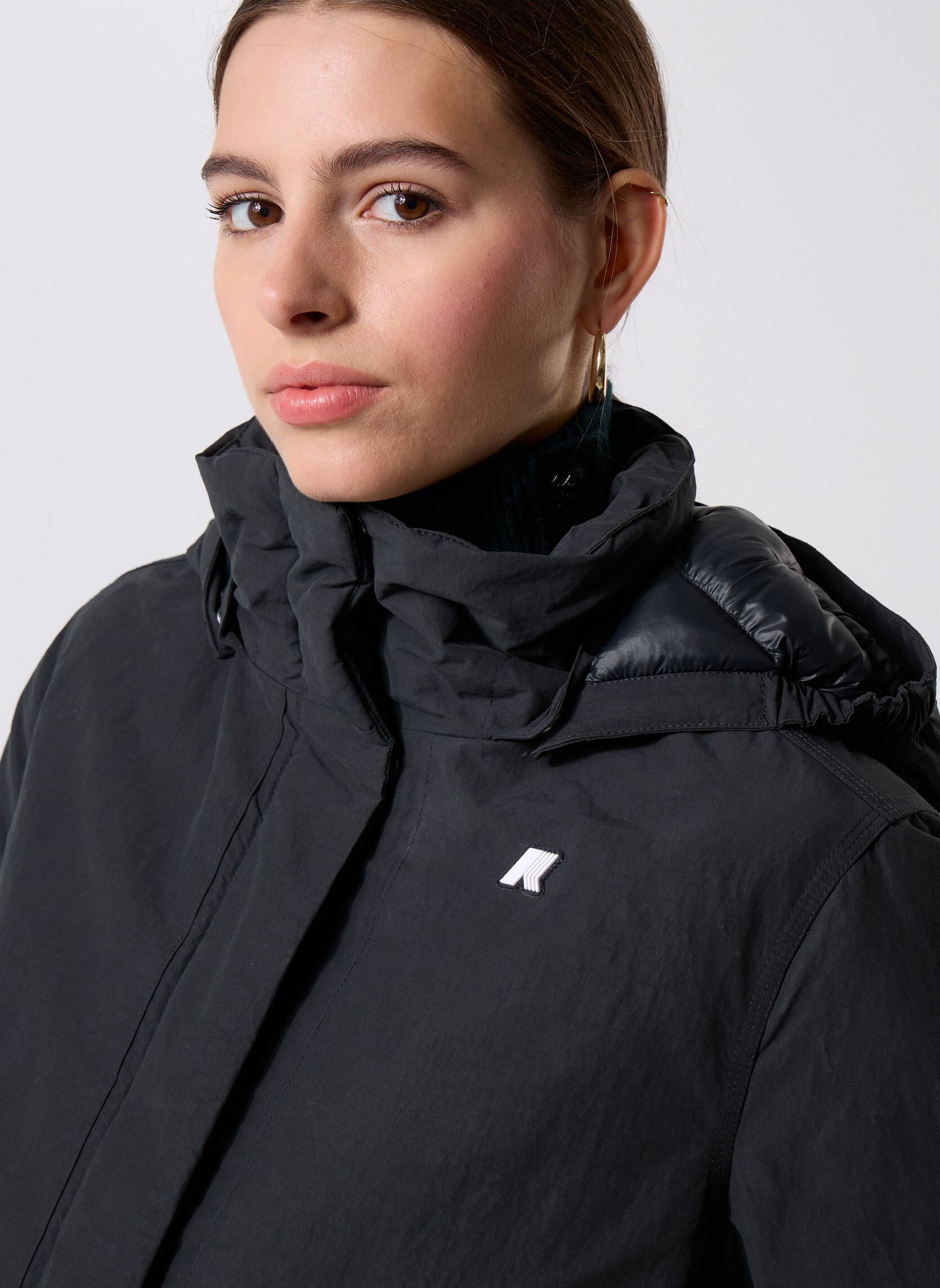 Regenjassen Kalisha Warm Cotton Nylon dames zwart K-Way Regenjassen Kalisha Warm Cotton Nylon dames zwart BLACK PURE