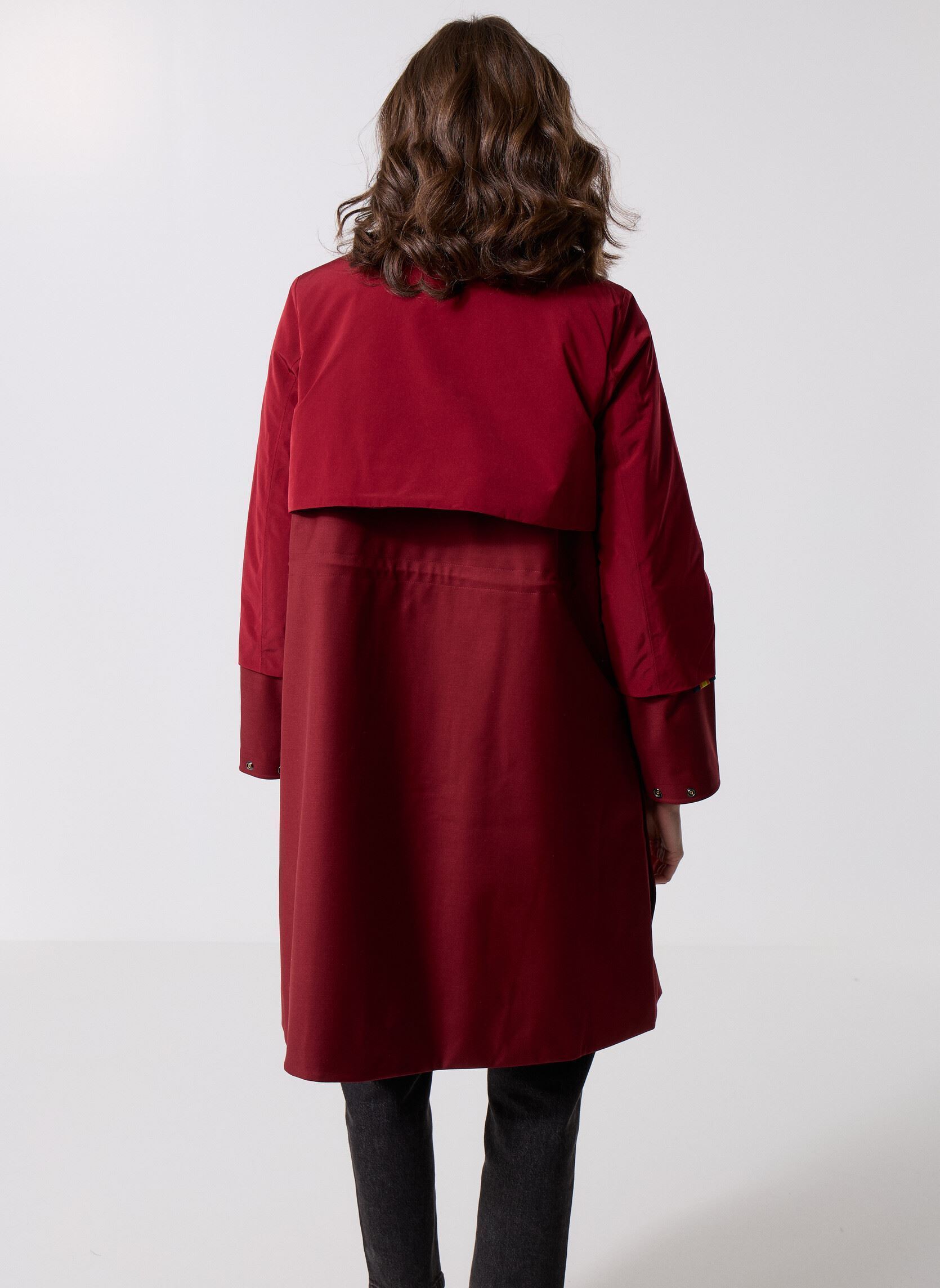 Mäntel Ella Wool Nylon Mix damen rot K-Way Mäntel Ella Wool Nylon Mix damen rot RED SYRAH COMBO