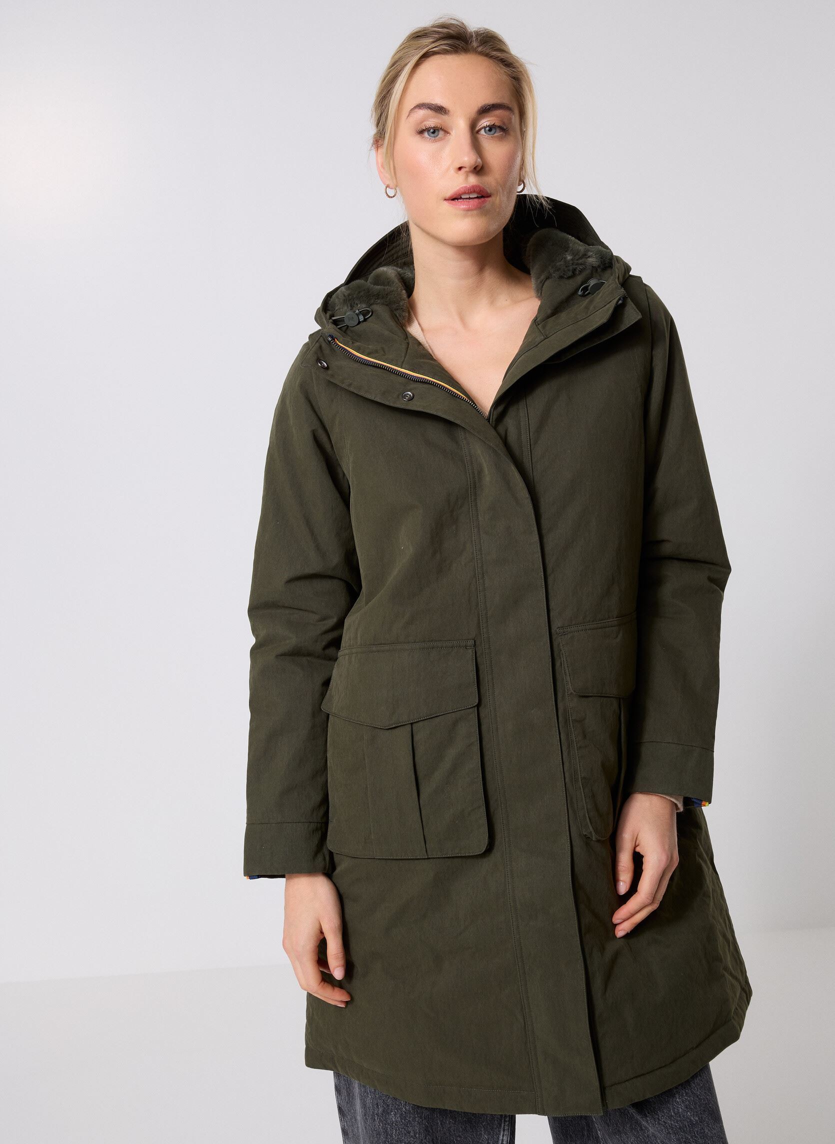 Parka K Way Brunil Coton Sensation Fourrure Noirtre EU - vue 3