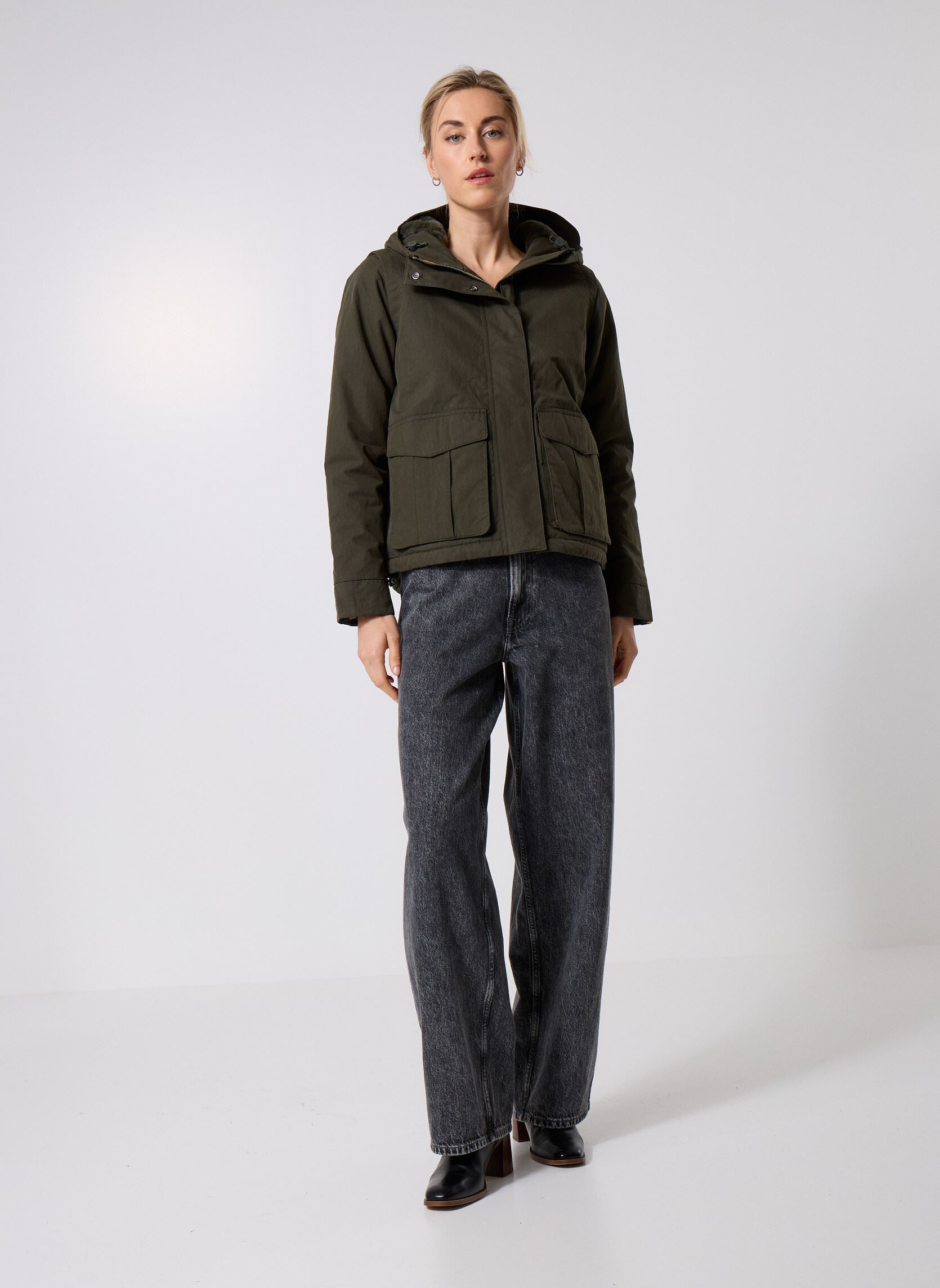 Windjacks Ideler Cotton Feel dames groen K-Way Windjacks Ideler Cotton Feel dames groen GREEN BLACKISH-GREEN BLACKISH