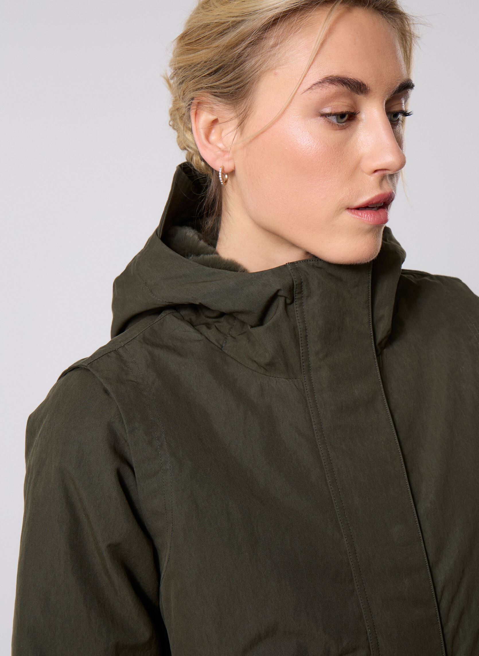 Windjacks Ideler Cotton Feel dames groen K-Way Windjacks Ideler Cotton Feel dames groen GREEN BLACKISH-GREEN BLACKISH
