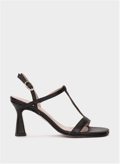 Pedro Miralles Sandales ZUFRE SANDALES À TALONS EN CUIR NOIR femme noir
