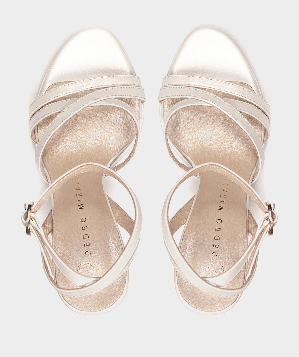 Sandales BIMENES SANDALES À TALONS EN CUIR BLANC femme blanc Pedro Miralles Sandales BIMENES SANDALES À TALONS EN CUIR BLANC femme blanc Blanc