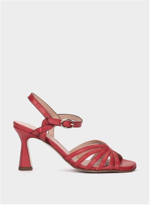 Pedro Miralles Sandales MUNERA SANDALES À TALONS EN CUIR ROUGE femme rouge