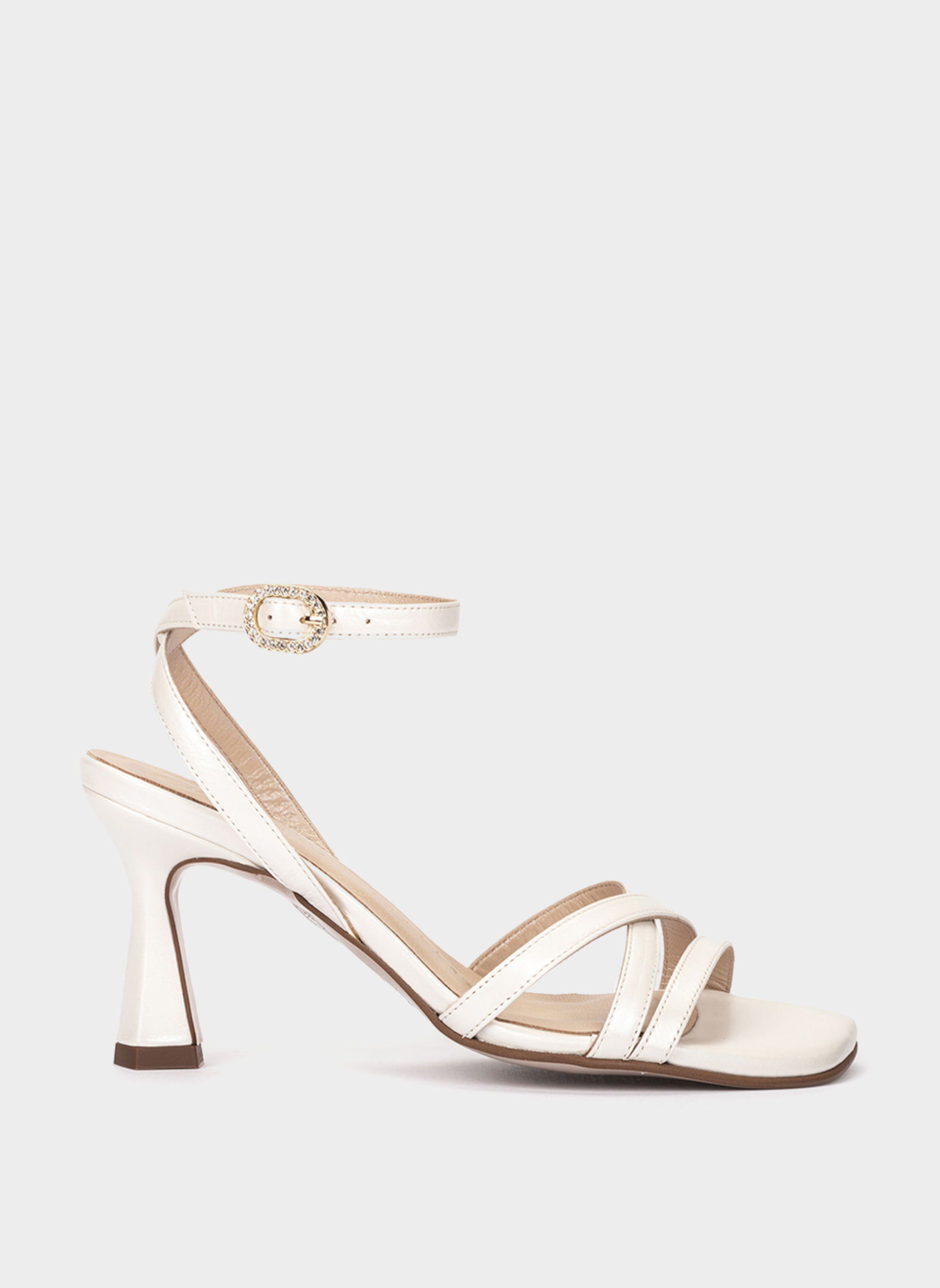 Sandales ROMA SANDALES À TALONS EN CUIR BLANC femme blanc Pedro Miralles Sandales ROMA SANDALES À TALONS EN CUIR BLANC femme blanc Blanc