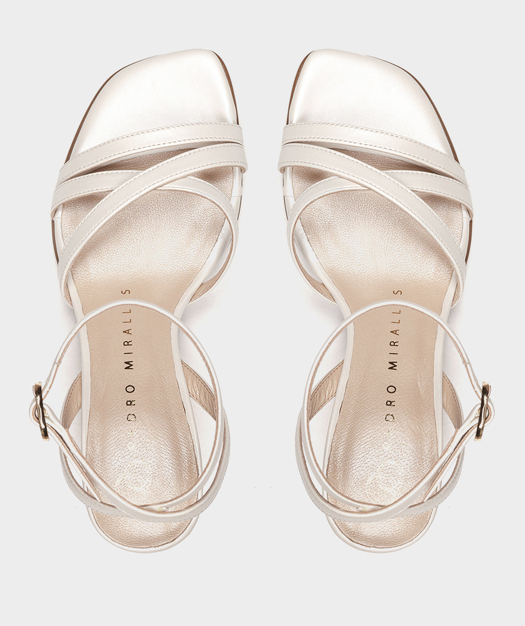 Sandales ROMA SANDALES À TALONS EN CUIR BLANC femme blanc Pedro Miralles Sandales ROMA SANDALES À TALONS EN CUIR BLANC femme blanc Blanc
