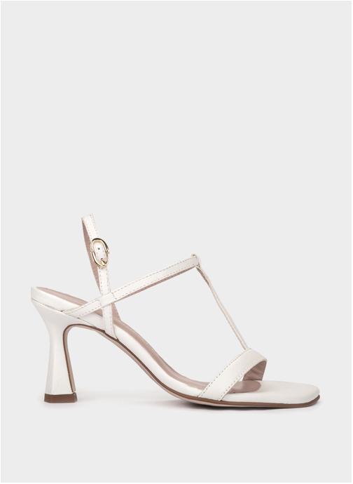 Pedro Miralles Sandales ZUFRE SANDALES À TALONS EN CUIR BLANC femme blanc