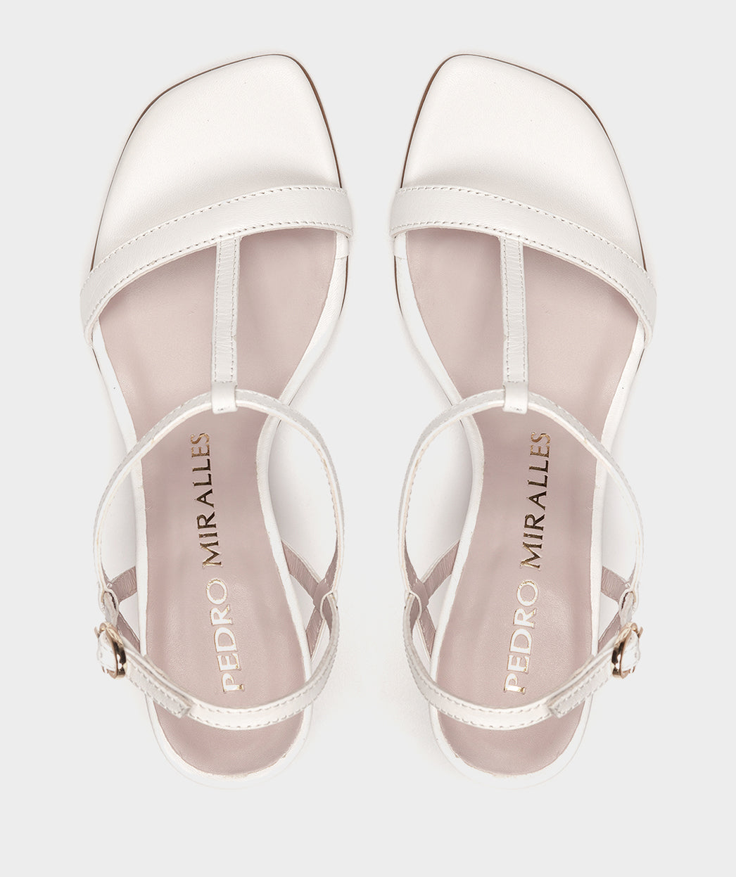 Sandales ZUFRE SANDALES À TALONS EN CUIR BLANC femme blanc Pedro Miralles Sandales ZUFRE SANDALES À TALONS EN CUIR BLANC femme blanc Blanc