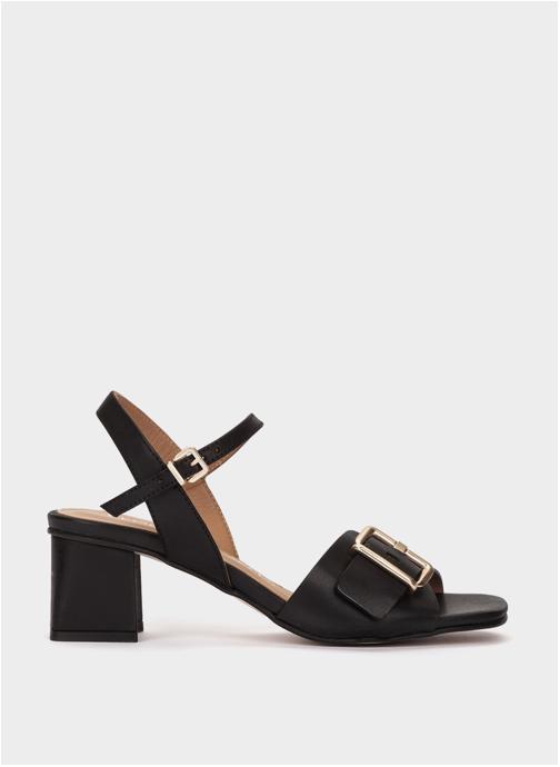 Pedro Miralles Sandales FAURA SANDALES À TALONS HAUTS EN CUIR NOIR femme noir