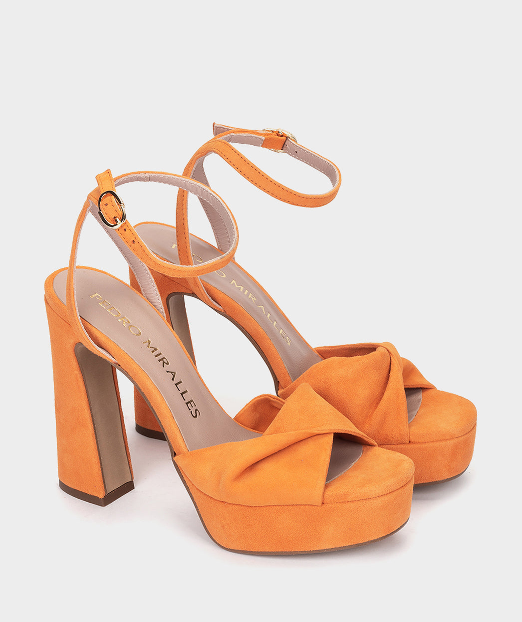 Sandales SABUGO SANDALES À TALONS HAUTS EN DAIM ORANGE femme orange Pedro Miralles Sandales SABUGO SANDALES À TALONS HAUTS EN DAIM ORANGE femme orange Orange