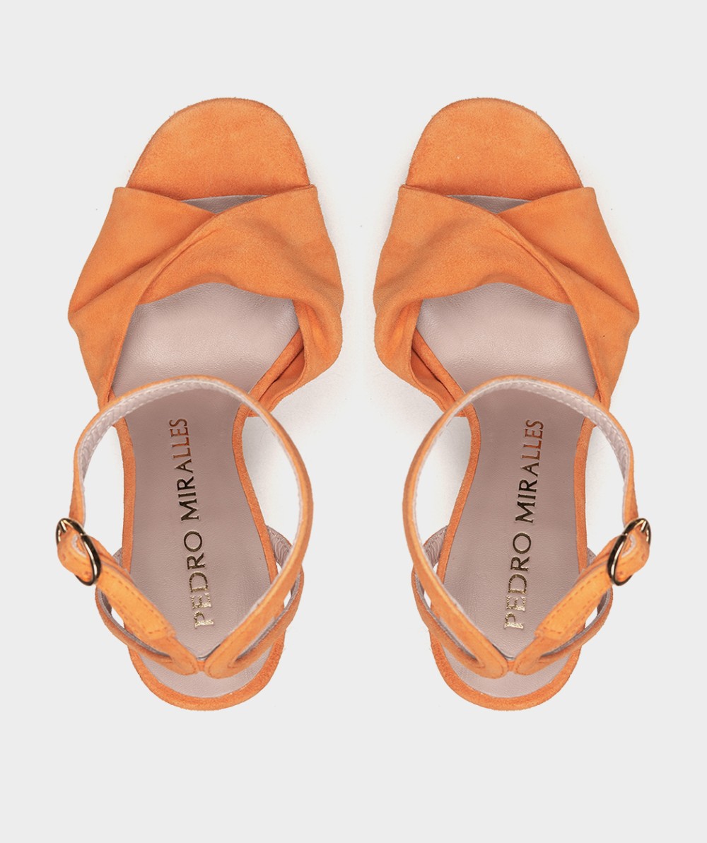Sandales SABUGO SANDALES À TALONS HAUTS EN DAIM ORANGE femme orange Pedro Miralles Sandales SABUGO SANDALES À TALONS HAUTS EN DAIM ORANGE femme orange Orange