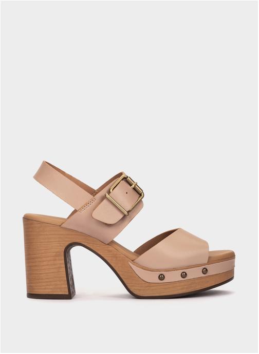Pedro Miralles Sandales MONZA SANDALES À TALONS EN CUIR NUDE femme beige