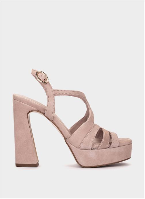 Pedro Miralles Sandales MALAWI SANDALES À TALONS HAUTS EN DAIM ROSE femme rose