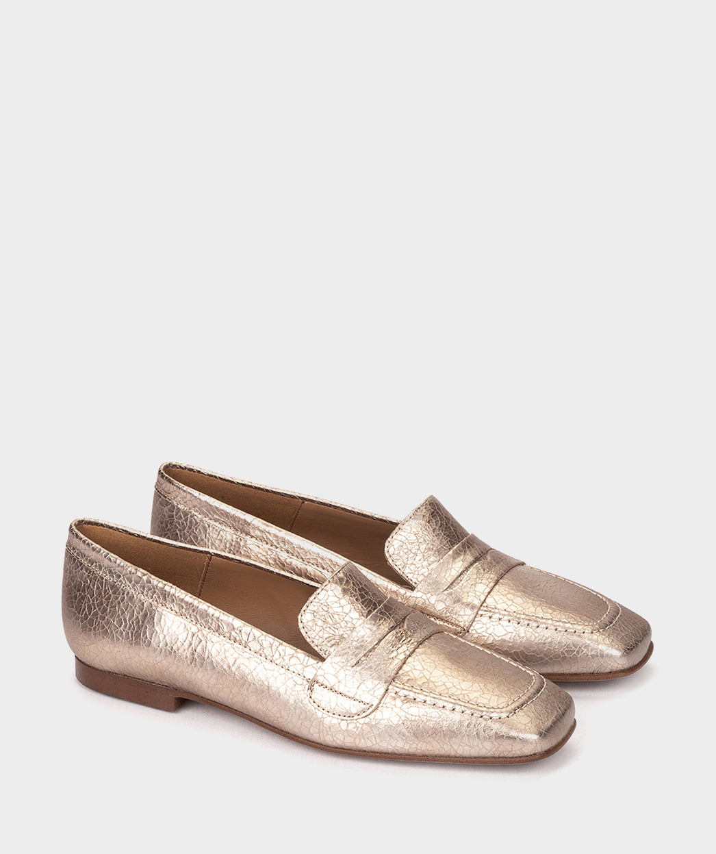 Mocassins TERQUE MOCASSINS EN CUIR MÉTALLISÉ CRAQUELÉ COULEUR OU ROSE femme or et bronze Pedro Miralles Mocassins TERQUE MOCASSINS EN CUIR MÉTALLISÉ CRAQUELÉ COULEUR OU ROSE femme or et bronze Or