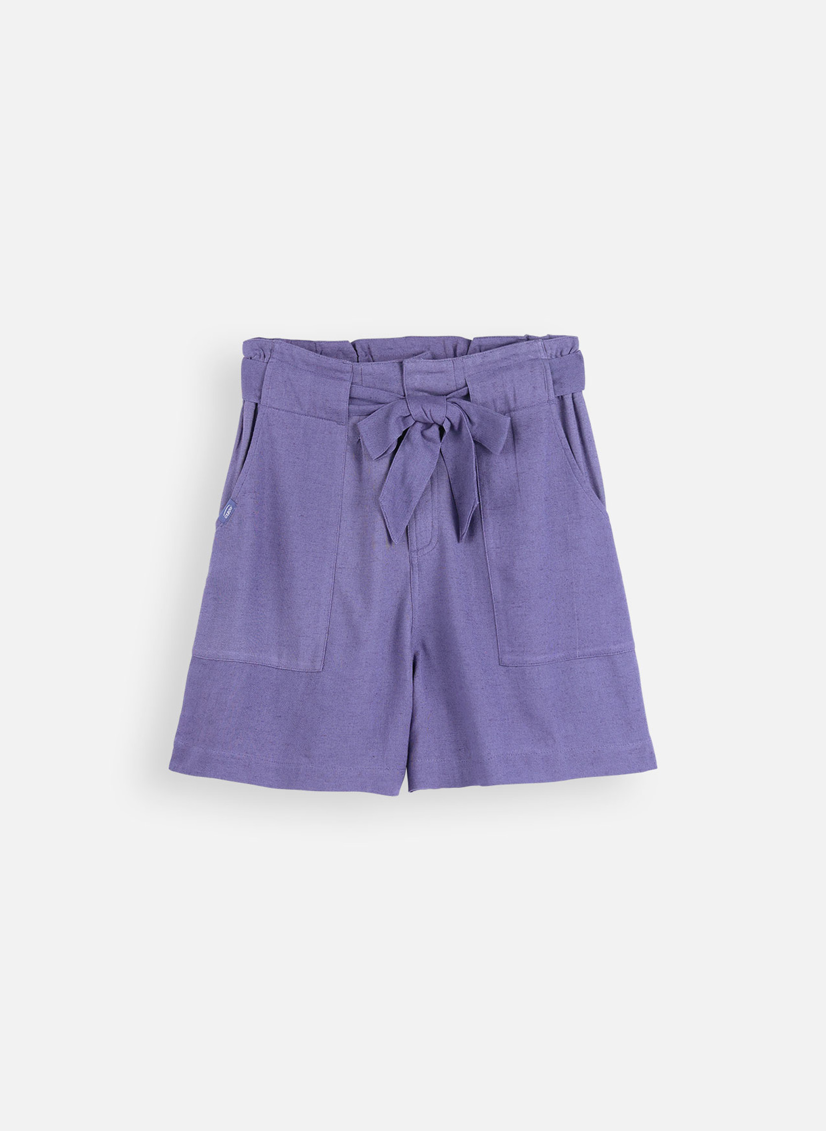 Shorts Short ceinturé en viscose lin ORNELLA femme violet Oxbow Shorts Short ceinturé en viscose lin ORNELLA femme violet Violet
