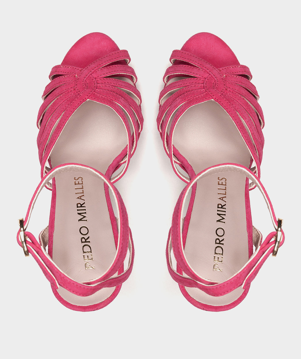 Sandales ETIOPIA SANDALES À TALONS COMPENSÉS EN DAIM FRAMBOISE femme rose Pedro Miralles Sandales ETIOPIA SANDALES À TALONS COMPENSÉS EN DAIM FRAMBOISE femme rose Rose