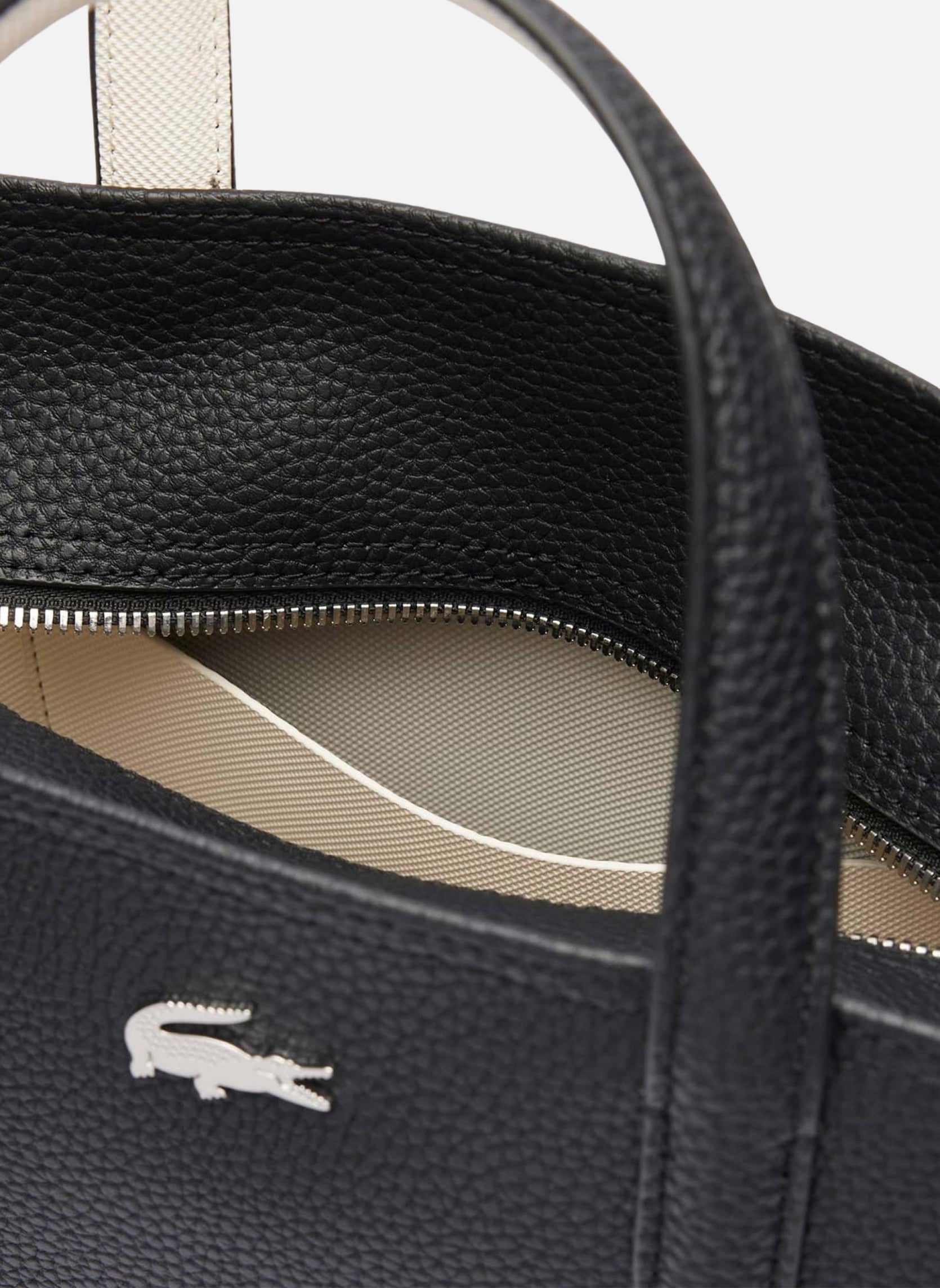 Cabas Lacoste Sac Cabas Anna Petit Piqué Noir Farine femme noir Lacoste Cabas Lacoste Sac Cabas Anna Petit Piqué Noir Farine femme noir Noir