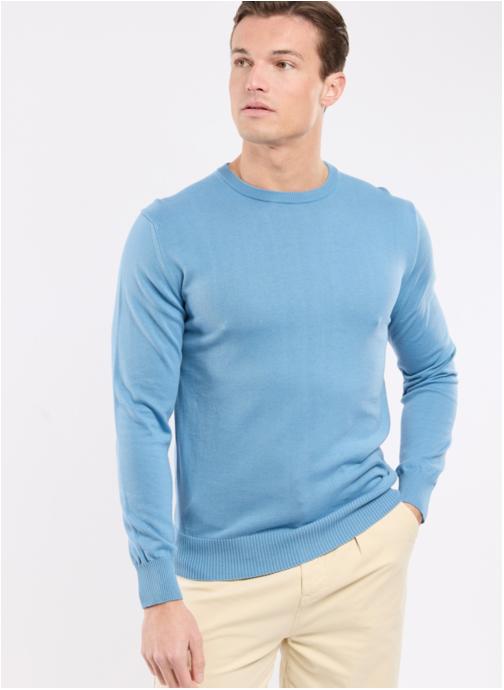 Bérac Pulls Pull R0438 blue heaven homme bleu