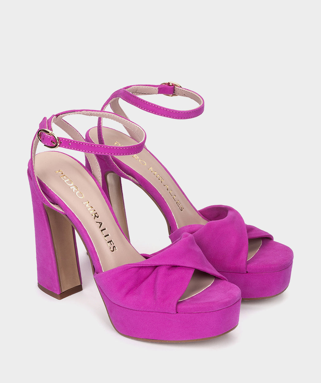 Sandales SABUGO SANDALES À TALONS HAUTS EN DAIM COULEUR BOUGAINVILLIER femme rose Pedro Miralles Sandales SABUGO SANDALES À TALONS HAUTS EN DAIM COULEUR BOUGAINVILLIER femme rose Rose