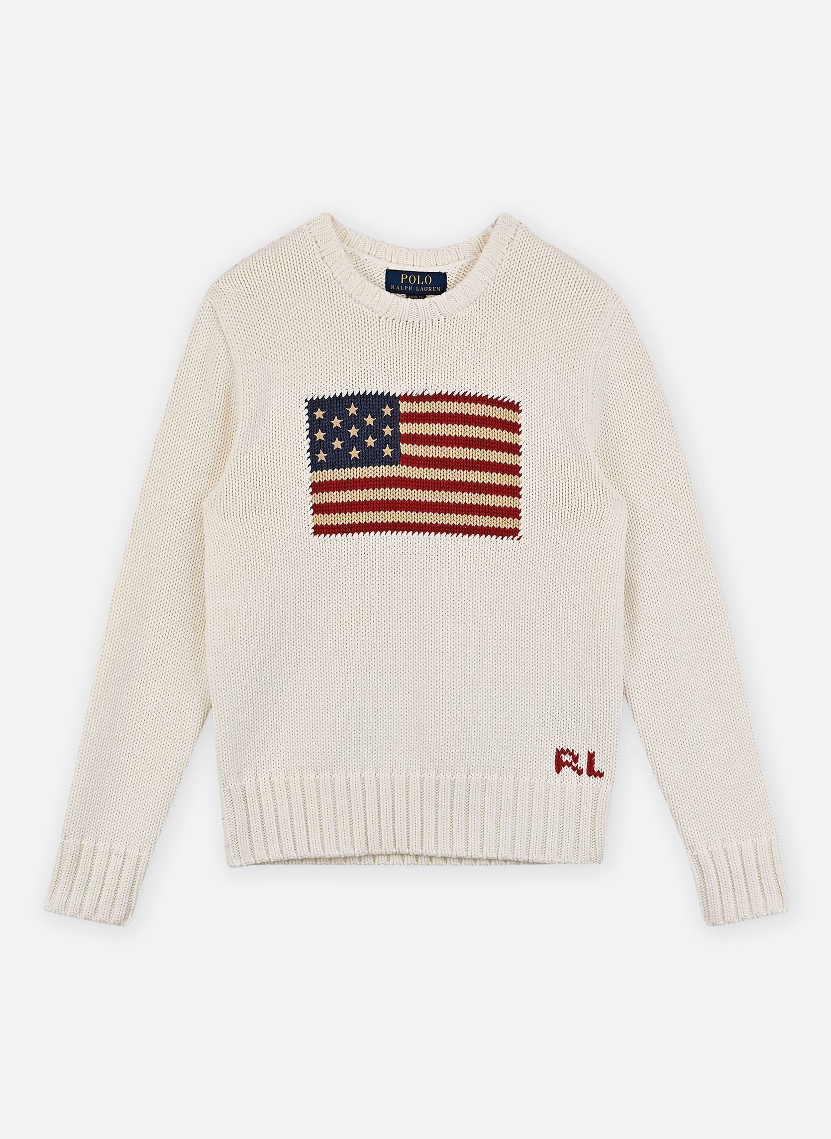 Pull enfant Polo Ralph Lauren FLAG CN SWTR TOPS SWEATER - vue 2