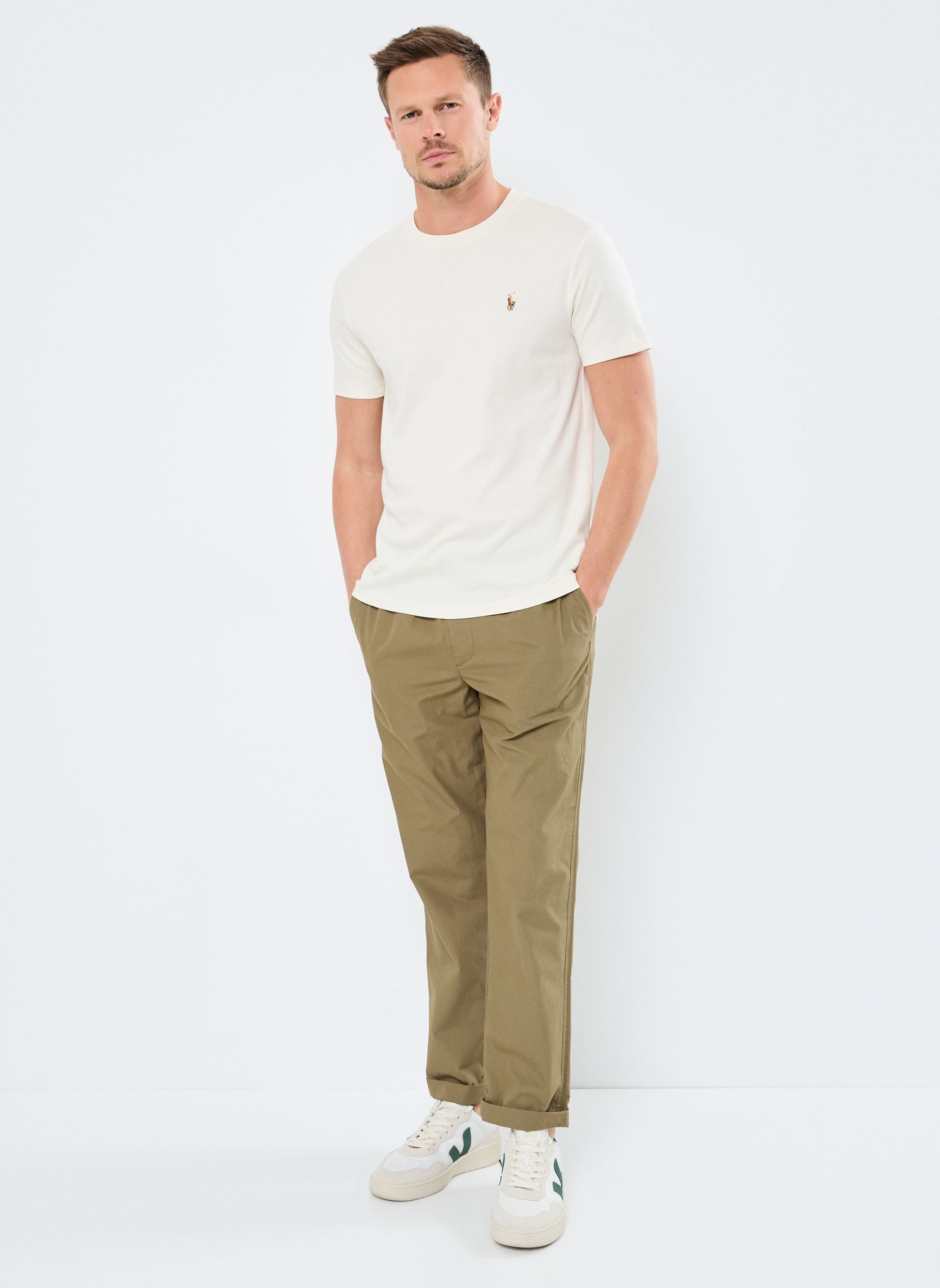 Tee-shirts manches courtes Sscncmslm1-Short Sleeve-T-Shirt 71074072 homme blanc Polo Ralph Lauren Tee-shirts manches courtes Sscncmslm1-Short Sleeve-T-Shirt 71074072 homme blanc PALE CREAM