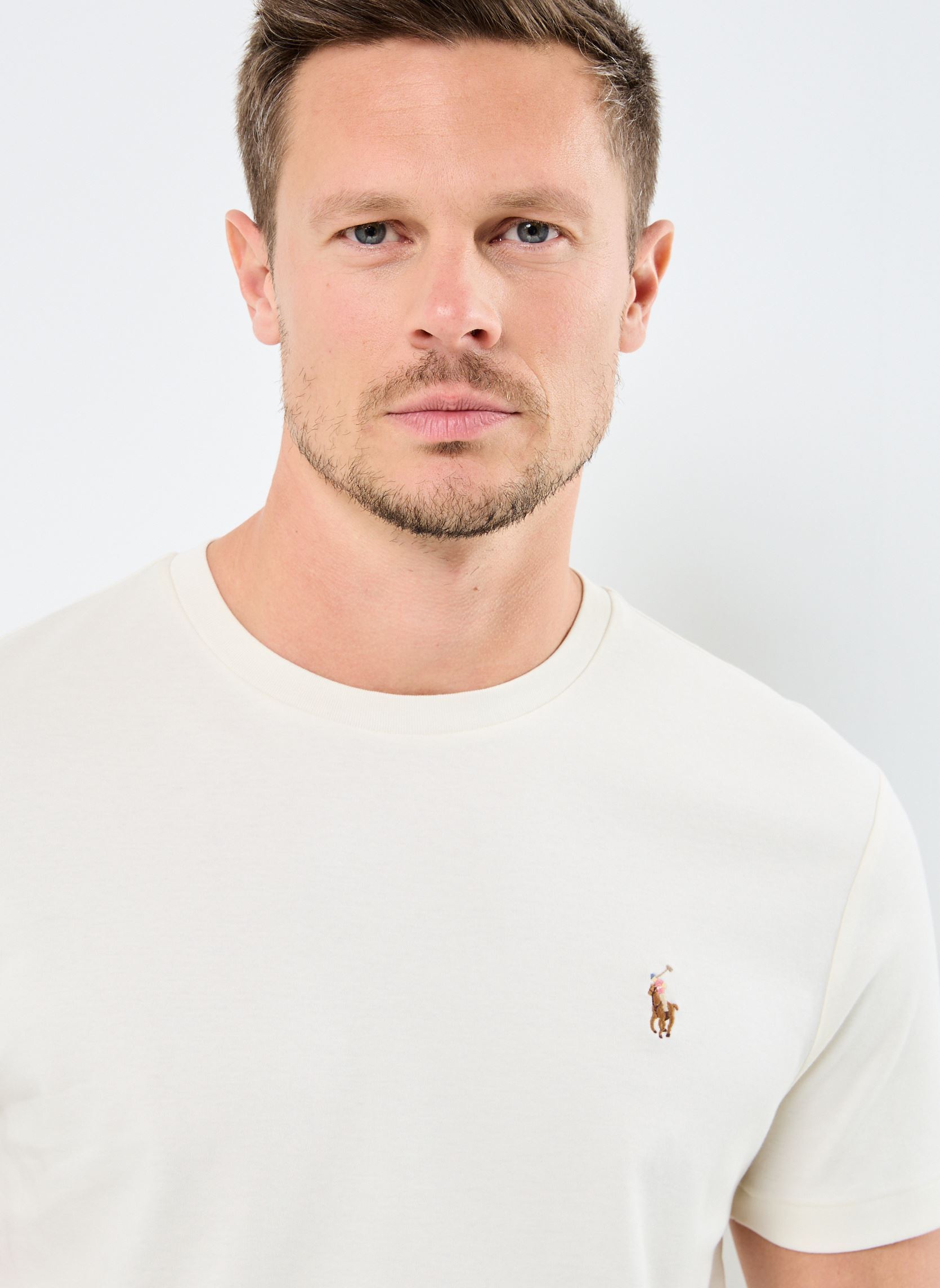 Tee-shirts manches courtes Sscncmslm1-Short Sleeve-T-Shirt 71074072 homme blanc Polo Ralph Lauren Tee-shirts manches courtes Sscncmslm1-Short Sleeve-T-Shirt 71074072 homme blanc PALE CREAM