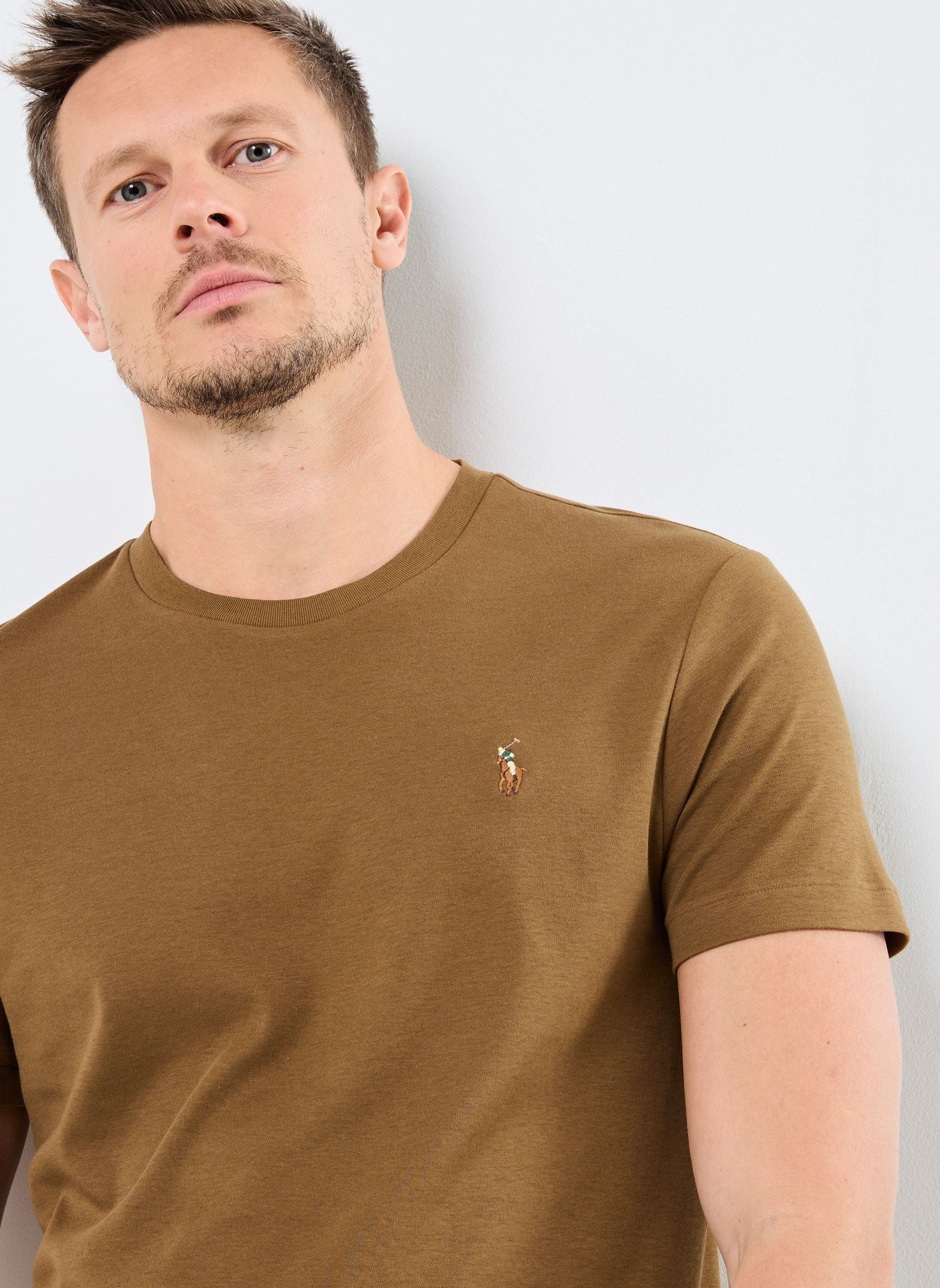 Tee-shirts manches courtes Sscncmslm1-Short Sleeve-T-Shirt 71074072 homme marron Polo Ralph Lauren Tee-shirts manches courtes Sscncmslm1-Short Sleeve-T-Shirt 71074072 homme marron NATURE BROWN