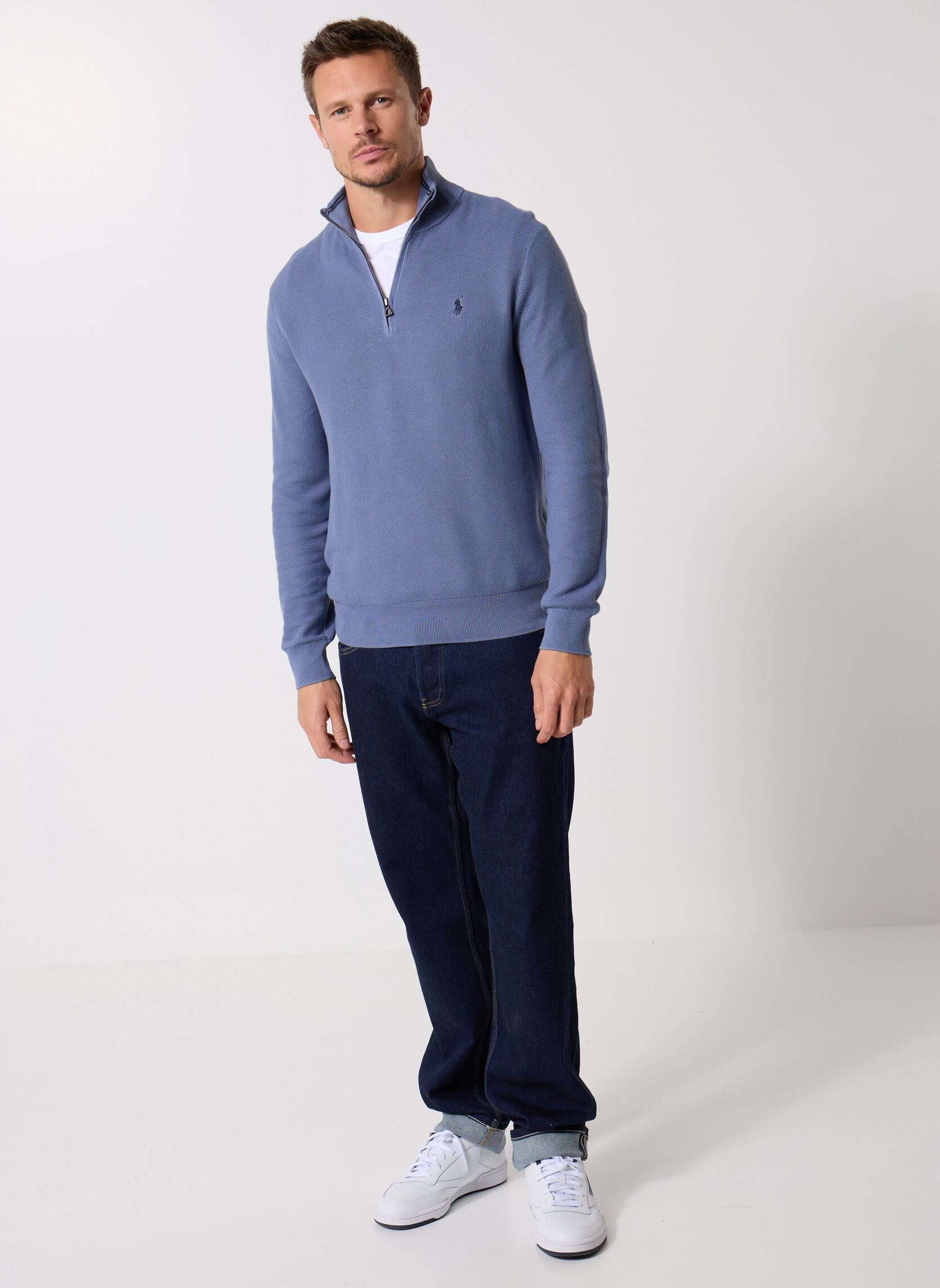 Truien Ls Hz-Long Sleeve-Pullover 710932304523 heren blauw Polo Ralph Lauren Truien Ls Hz-Long Sleeve-Pullover 710932304523 heren blauw CAPRI BLUE