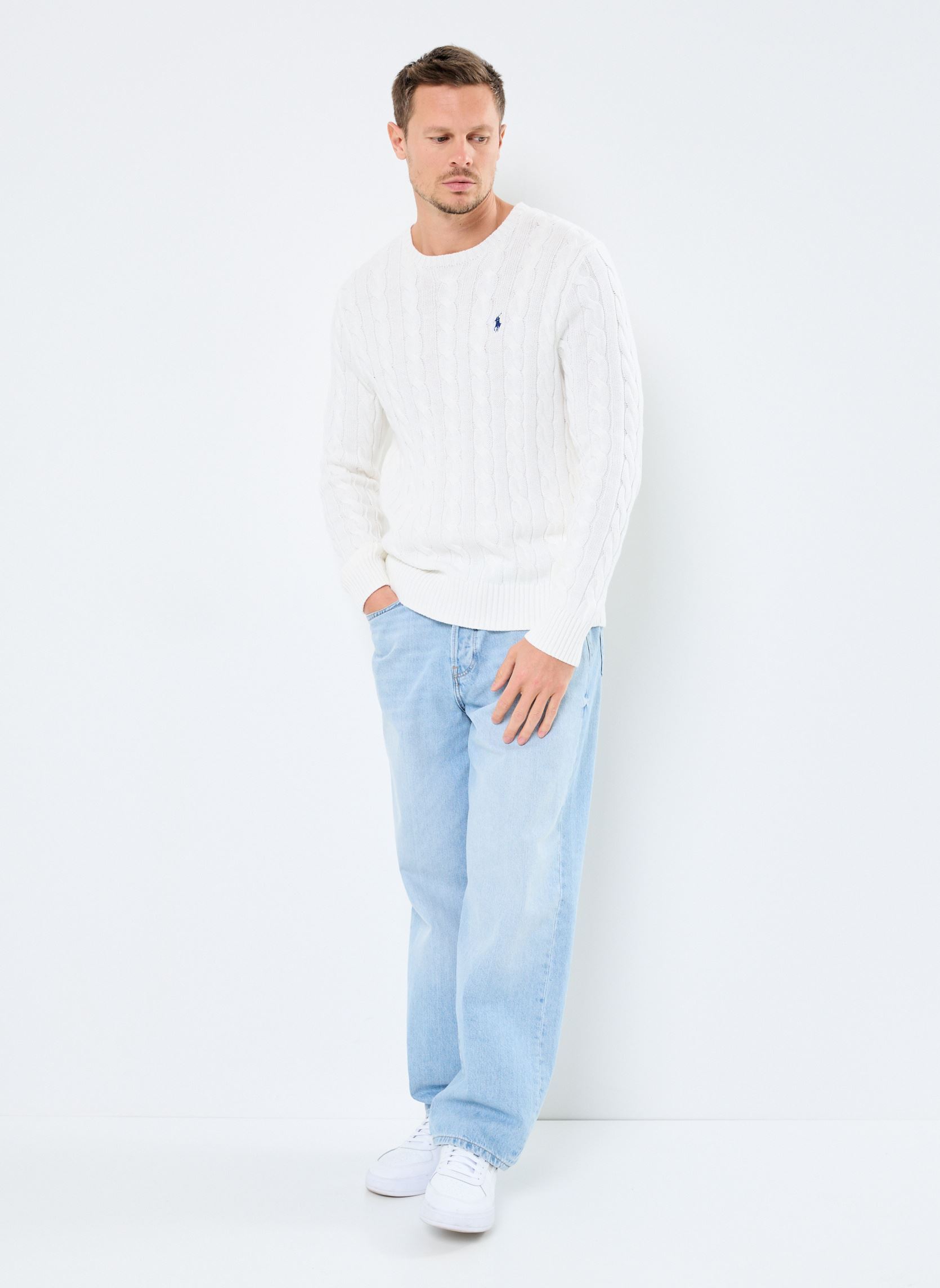 Pullover Ls Driver Cn-Long Sleeve-Pullover 710775 herren weiß Polo Ralph Lauren Pullover Ls Driver Cn-Long Sleeve-Pullover 710775 herren weiß WHITE