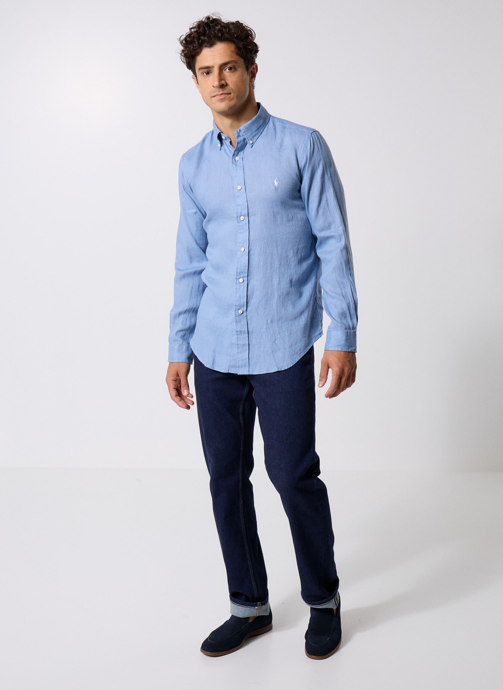 Chemises Cubdppcs-Long Sleeve-Sport Shirt 7109662 homme bleu Polo Ralph Lauren Chemises Cubdppcs-Long Sleeve-Sport Shirt 7109662 homme bleu CHANNEL BLUE