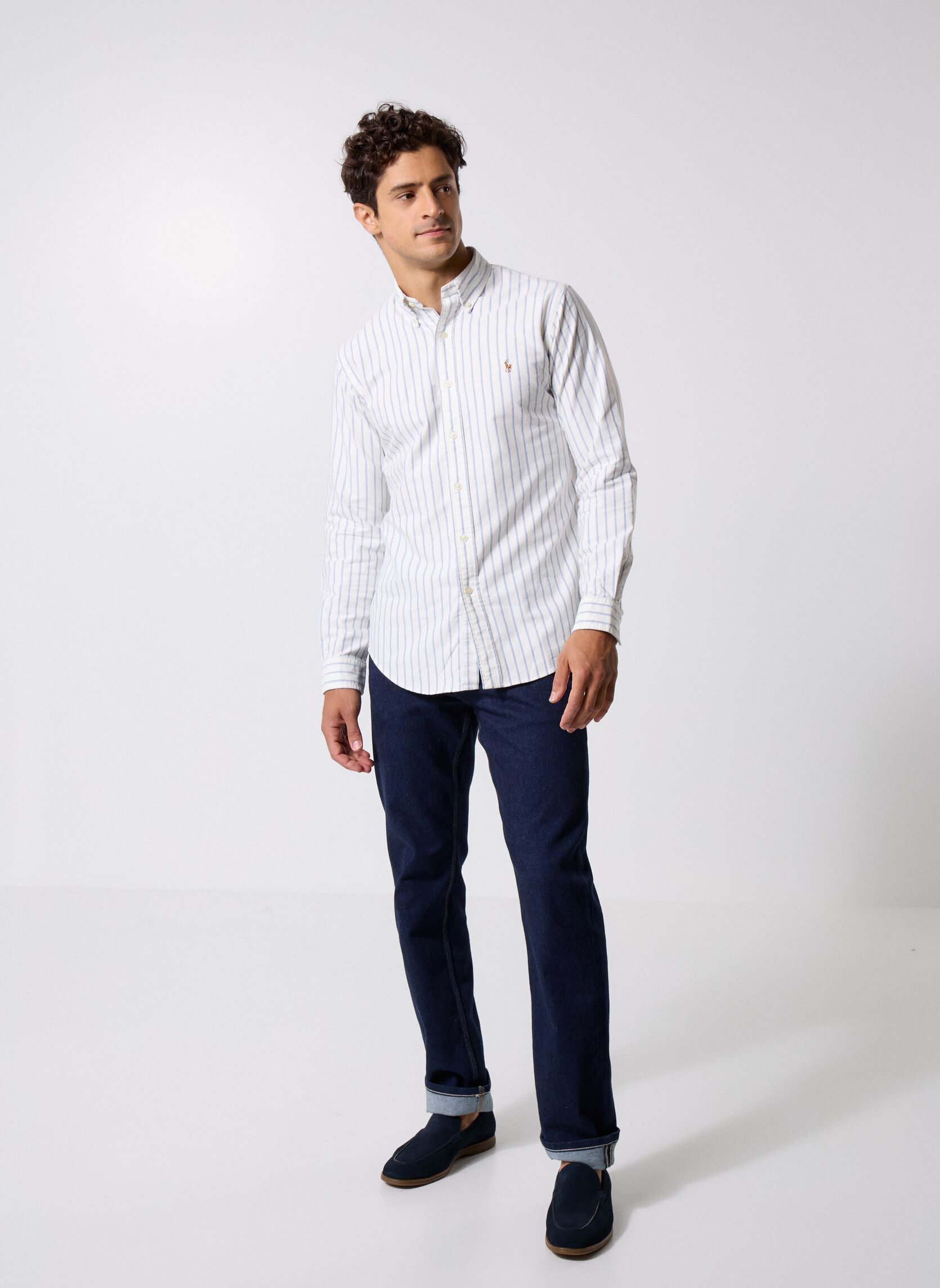 Hemden Cubdppcs-Long Sleeve-Sport Shirt 7109289 herren weiß Polo Ralph Lauren Hemden Cubdppcs-Long Sleeve-Sport Shirt 7109289 herren weiß 6832E WHITE BLUE MULTI