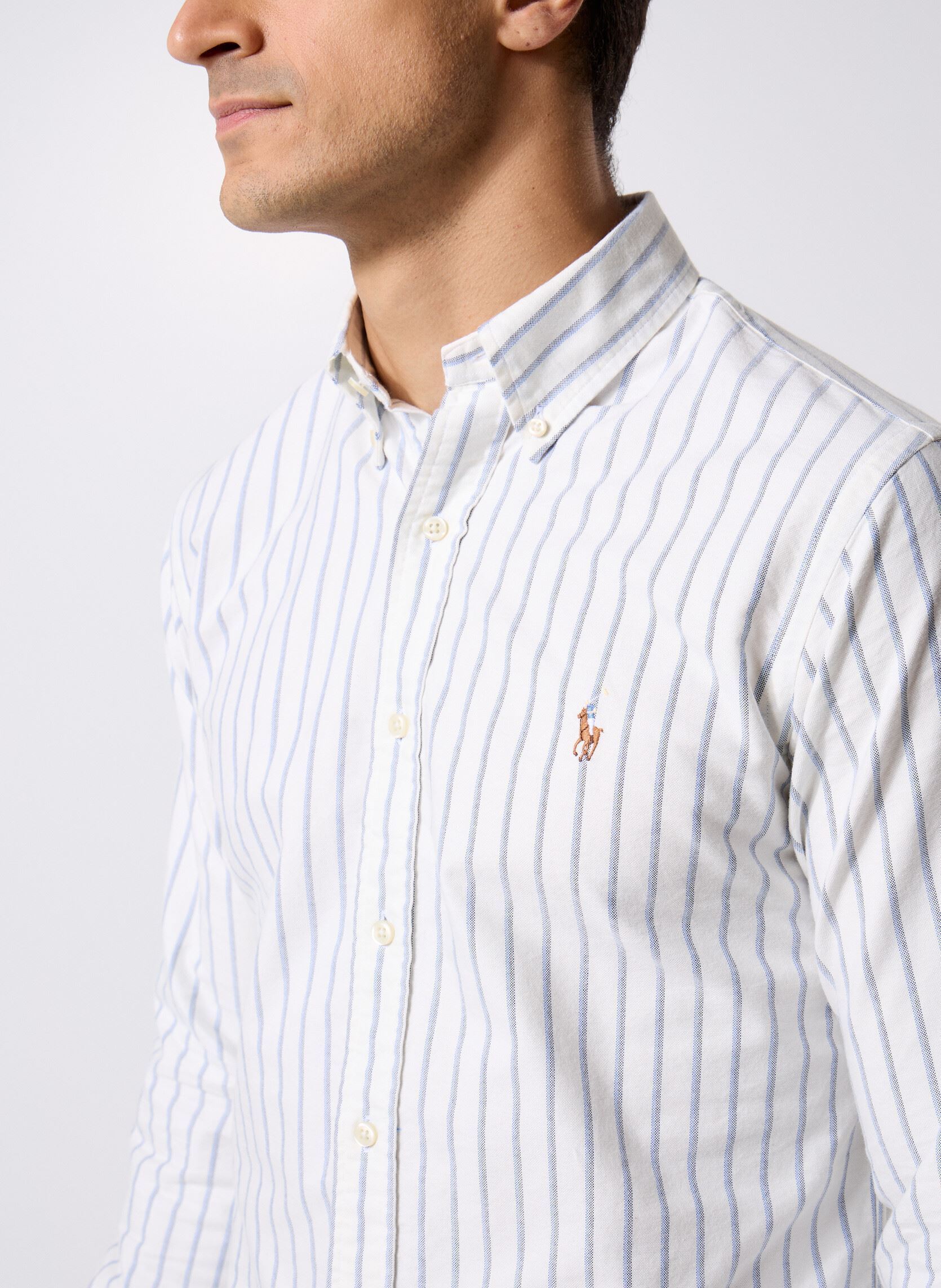 Hemden Cubdppcs-Long Sleeve-Sport Shirt 7109289 herren weiß Polo Ralph Lauren Hemden Cubdppcs-Long Sleeve-Sport Shirt 7109289 herren weiß 6832E WHITE BLUE MULTI