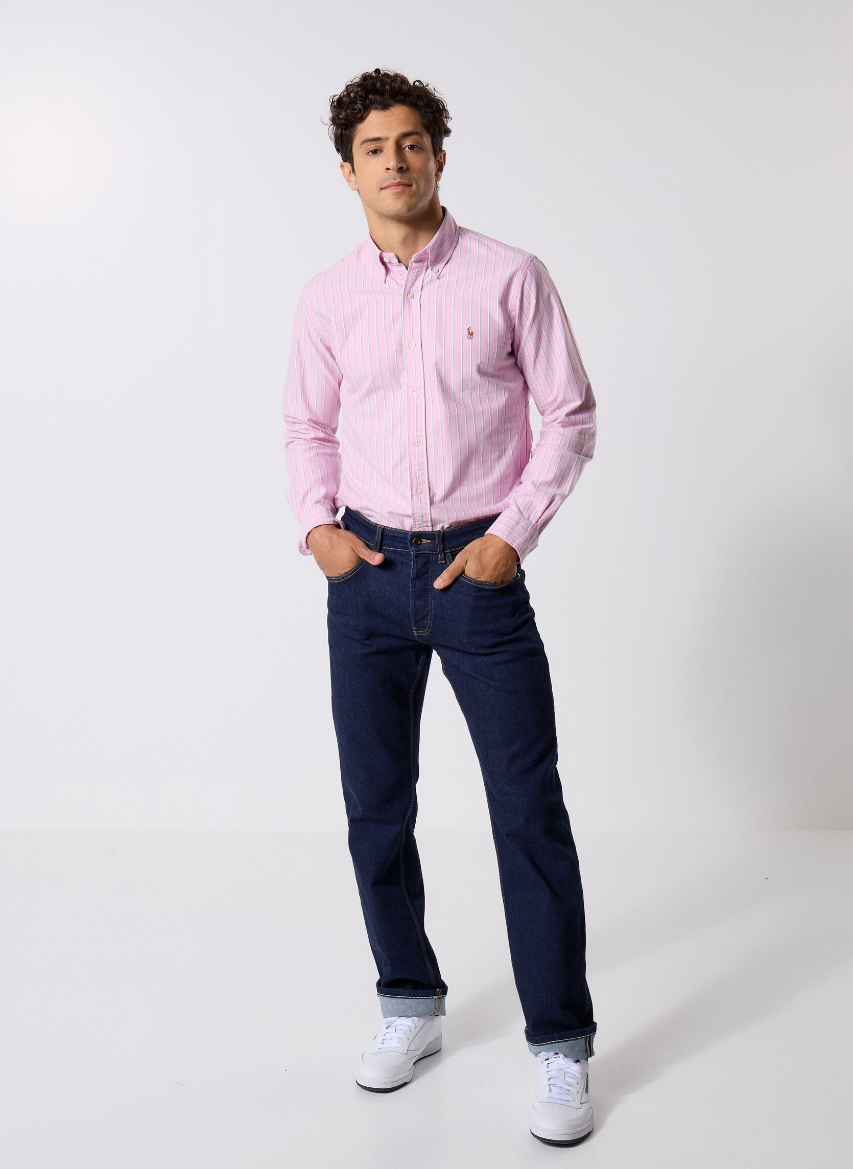 Hemden Cubdppcs-Long Sleeve-Sport Shirt 7109289 heren roze Polo Ralph Lauren Hemden Cubdppcs-Long Sleeve-Sport Shirt 7109289 heren roze 6832C PINK MULTI