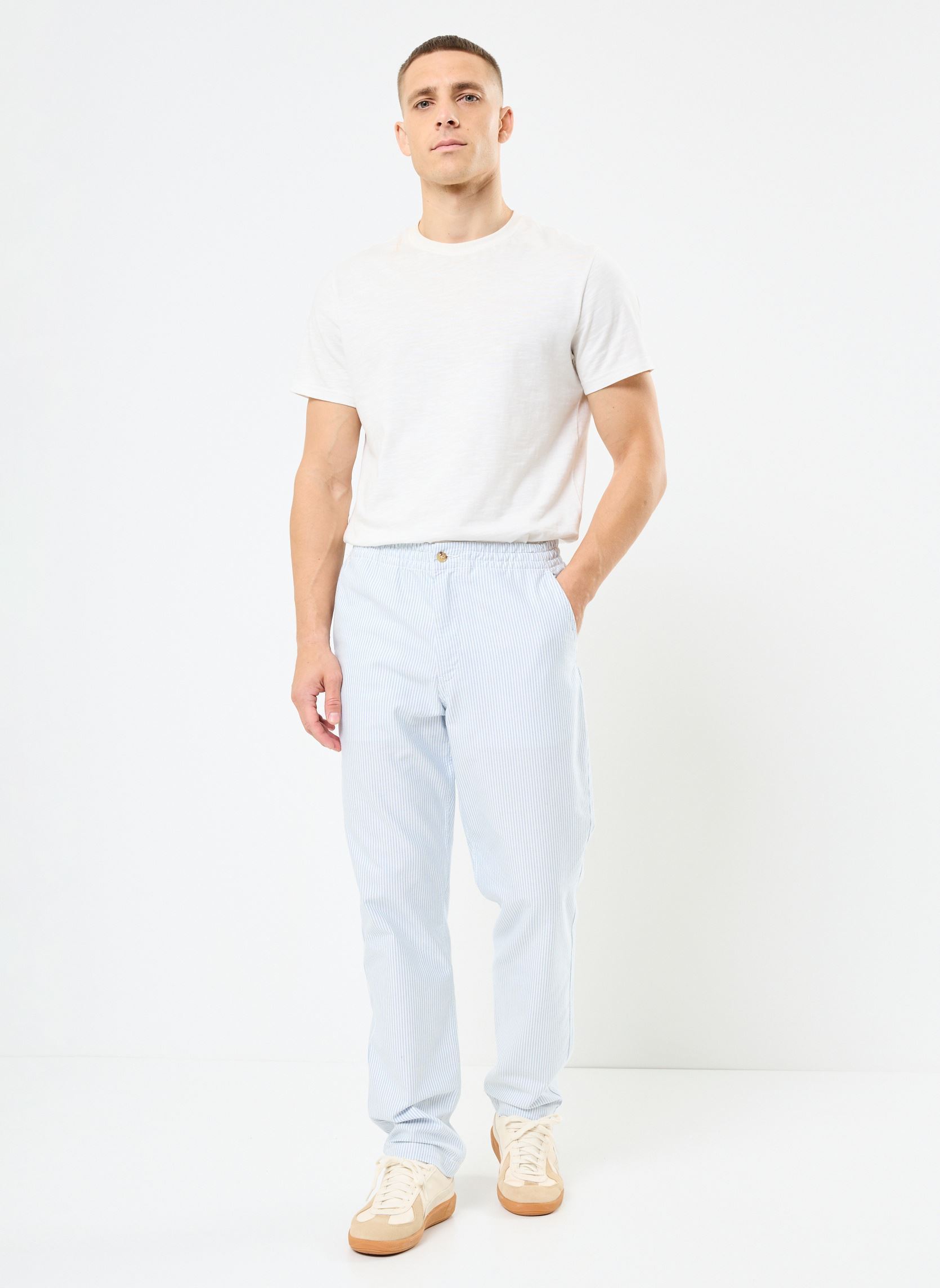 Pantaloni dritti Cfprepsterp-Flat Front 710972098001 uomo blu Polo Ralph Lauren Pantaloni dritti Cfprepsterp-Flat Front 710972098001 uomo blu Bsr Blue/White