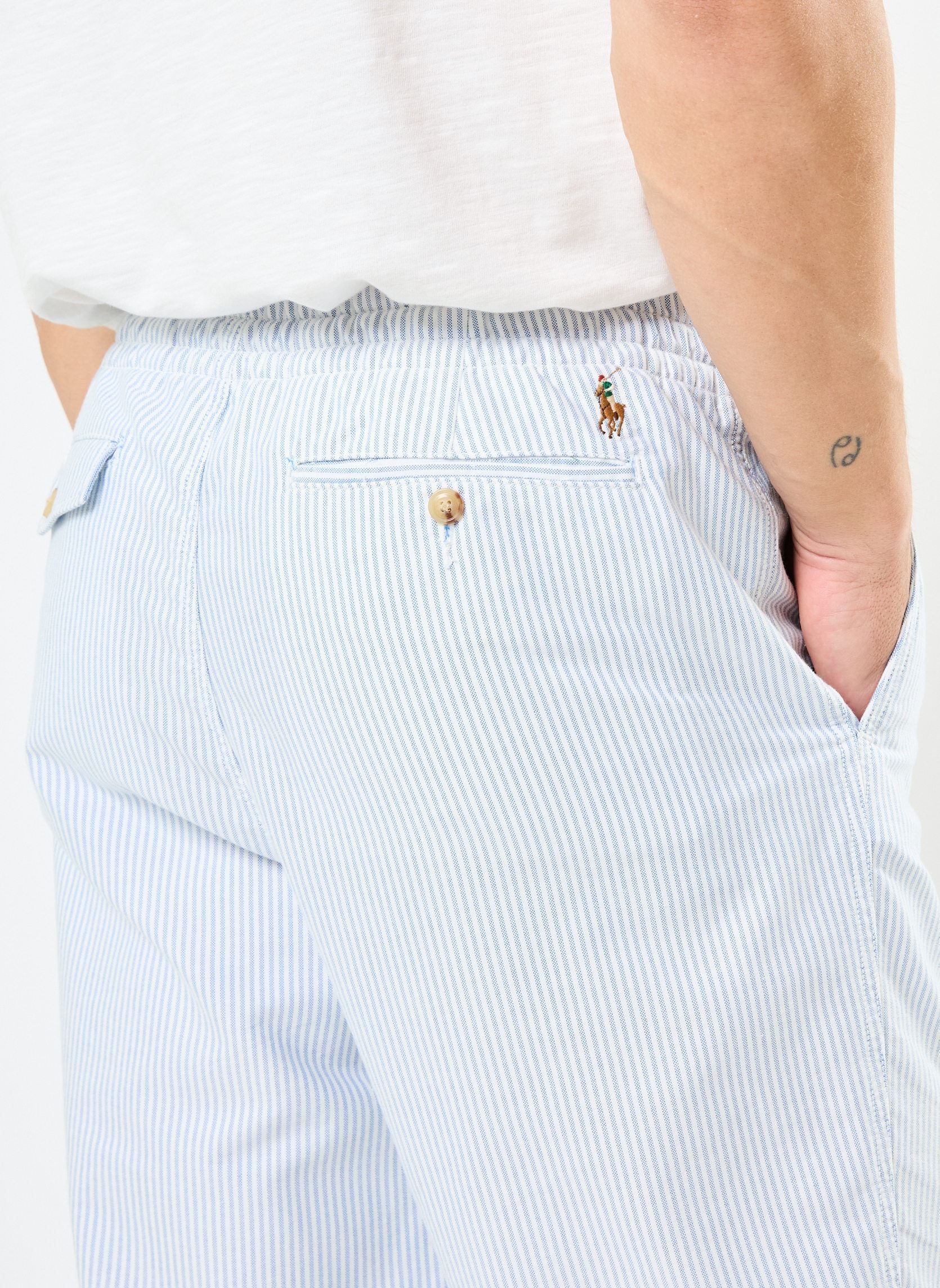 Pantaloni dritti Cfprepsterp-Flat Front 710972098001 uomo blu Polo Ralph Lauren Pantaloni dritti Cfprepsterp-Flat Front 710972098001 uomo blu Bsr Blue/White