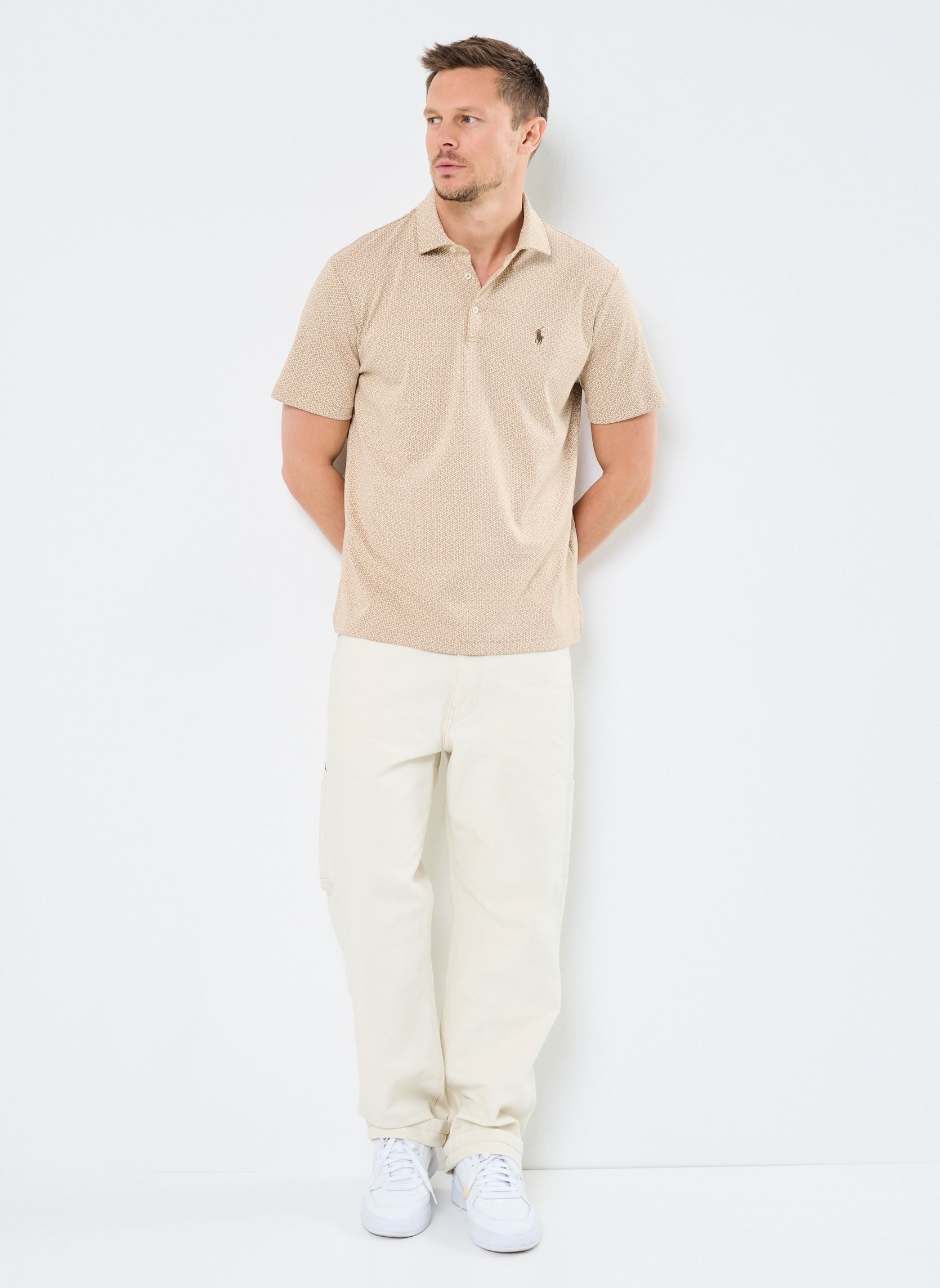 Polos manches courtes Sscscmslm10-Short Sleeve-Polo Shirt 7109 homme marron Polo Ralph Lauren Polos manches courtes Sscscmslm10-Short Sleeve-Polo Shirt 7109 homme marron WARM BROWN HTHR MINI HORSESHOE