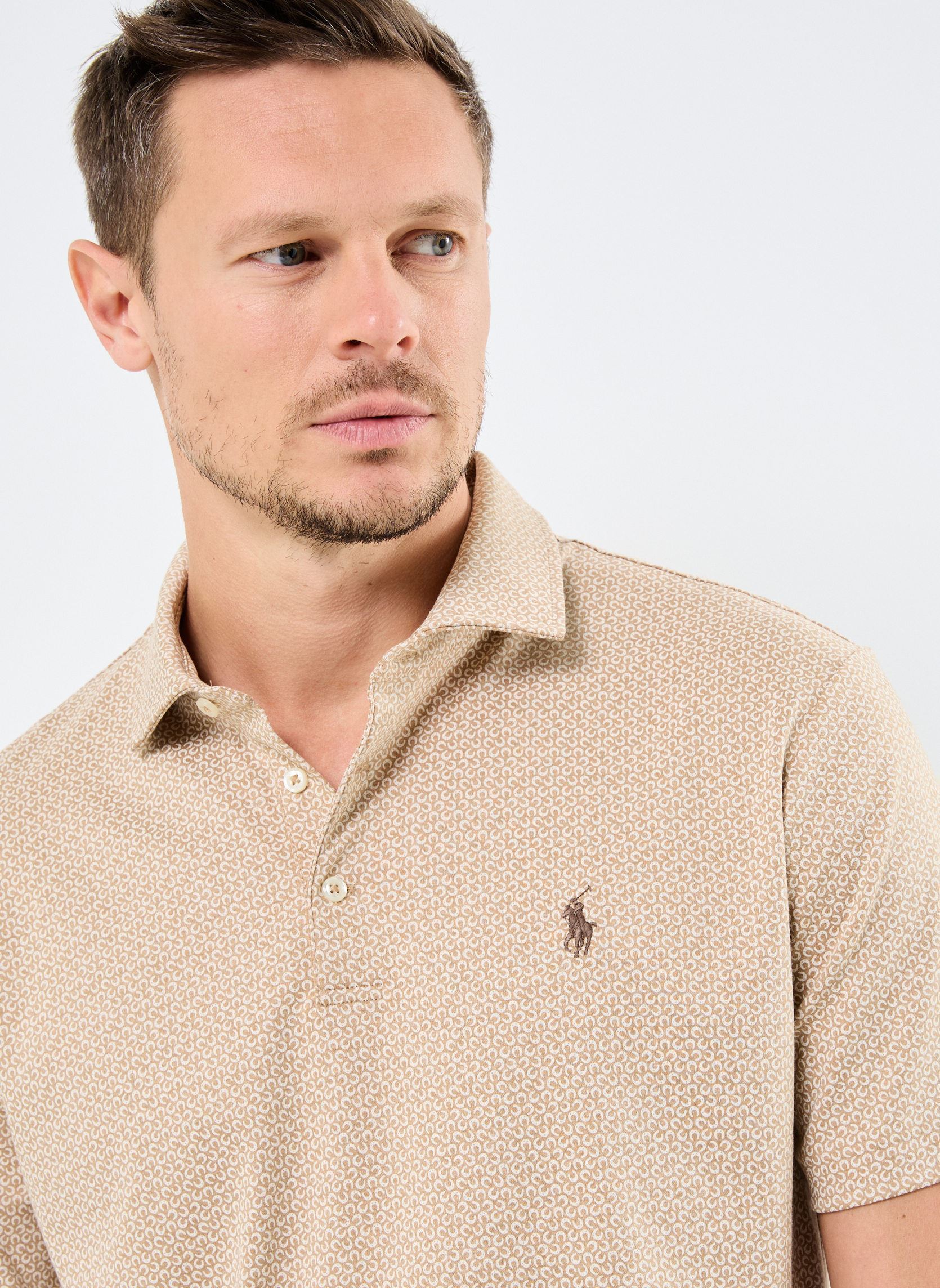 Polos manches courtes Sscscmslm10-Short Sleeve-Polo Shirt 7109 homme marron Polo Ralph Lauren Polos manches courtes Sscscmslm10-Short Sleeve-Polo Shirt 7109 homme marron WARM BROWN HTHR MINI HORSESHOE