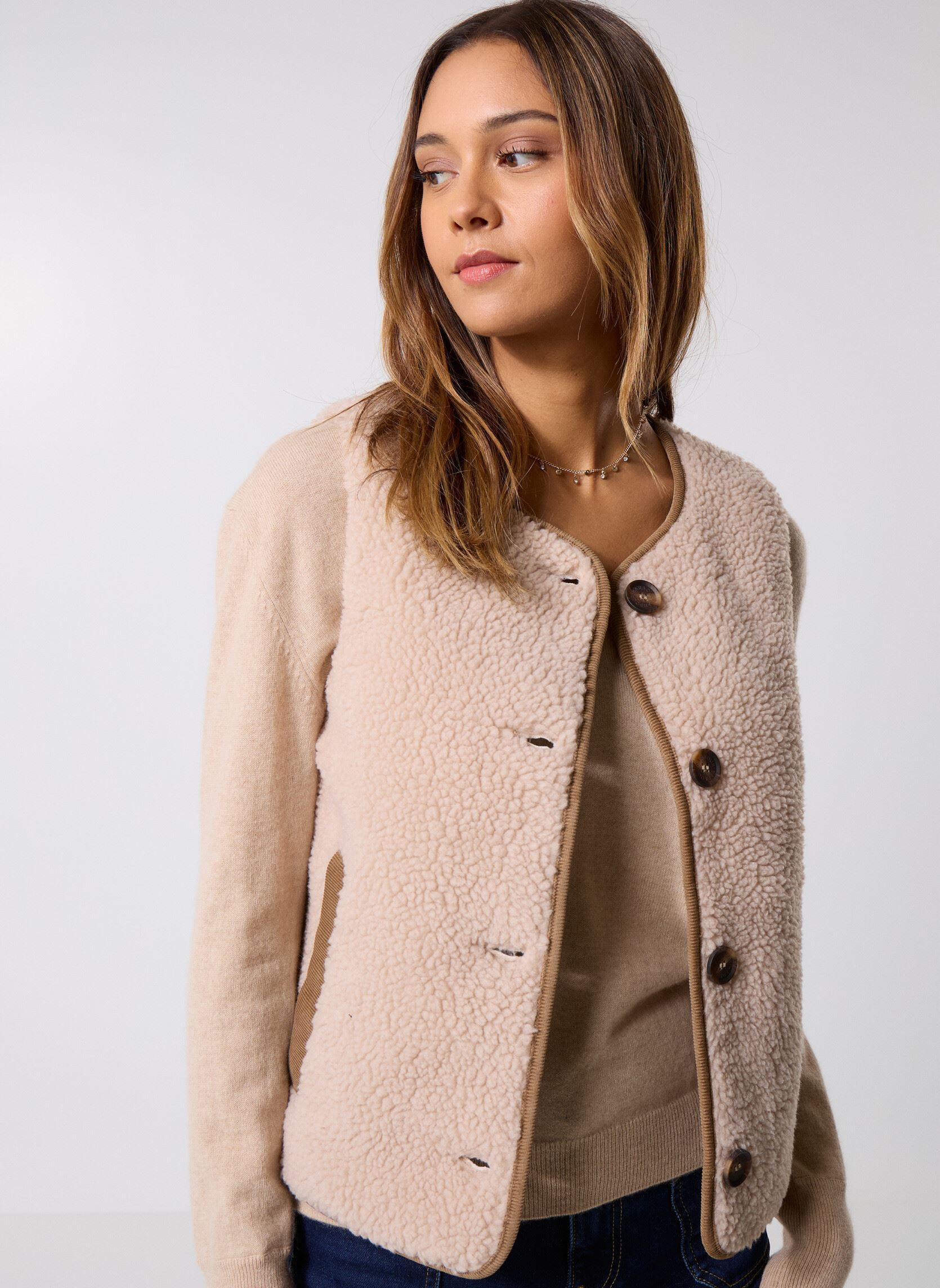 Vestes sans manches Luciana Fleece Gilet femme beige Barbour Vestes sans manches Luciana Fleece Gilet femme beige NATURAL