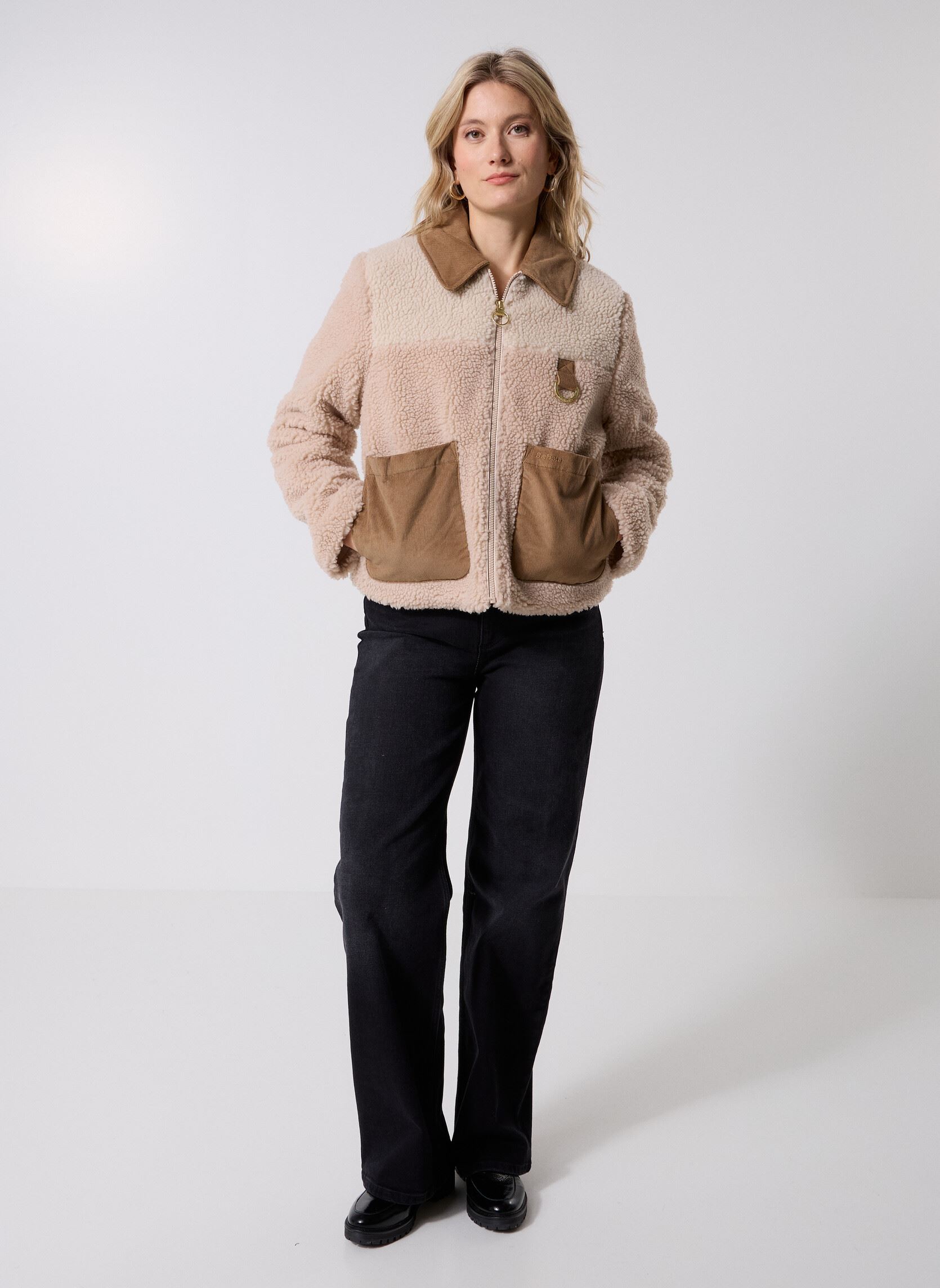 Vestes Malena Fleece femme beige Barbour Vestes Malena Fleece femme beige NATURALECRU