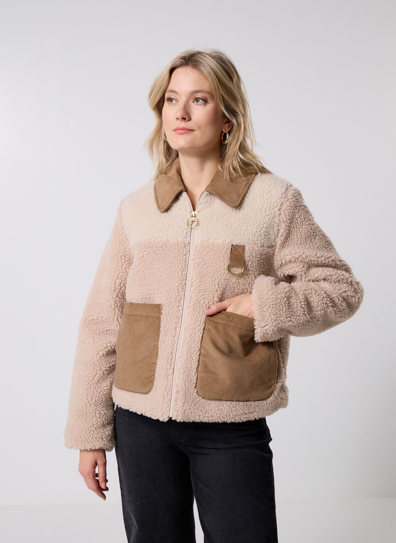 Vestes Malena Fleece femme beige Barbour Vestes Malena Fleece femme beige NATURALECRU