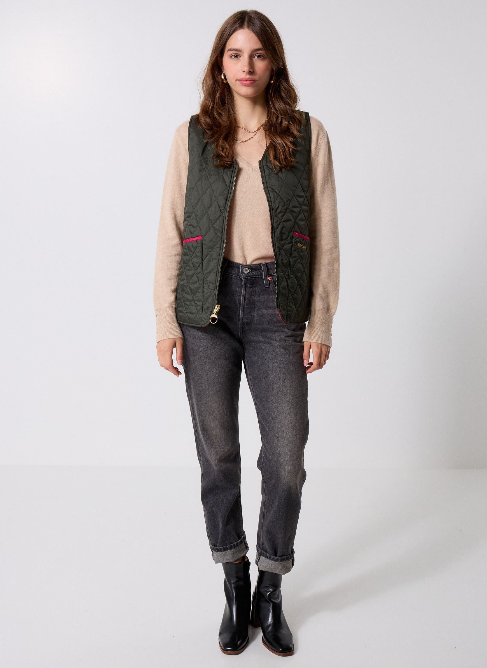 Westen My Reversible Liner damen grün Barbour Westen My Reversible Liner damen grün SAGE/ZENI PINK