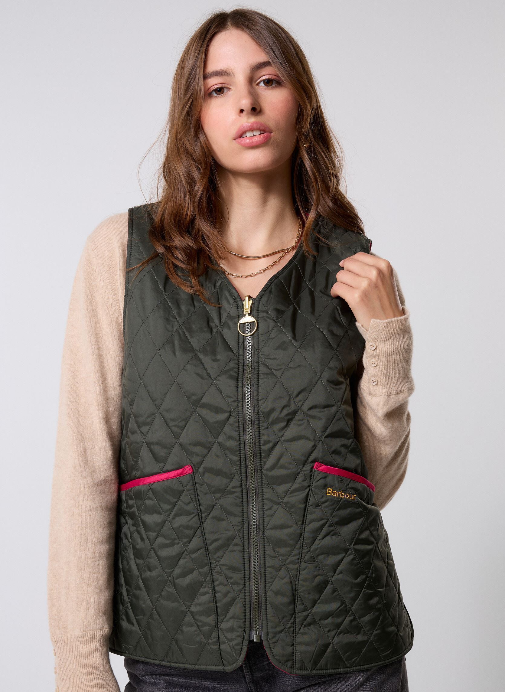 Westen My Reversible Liner damen grün Barbour Westen My Reversible Liner damen grün SAGE/ZENI PINK